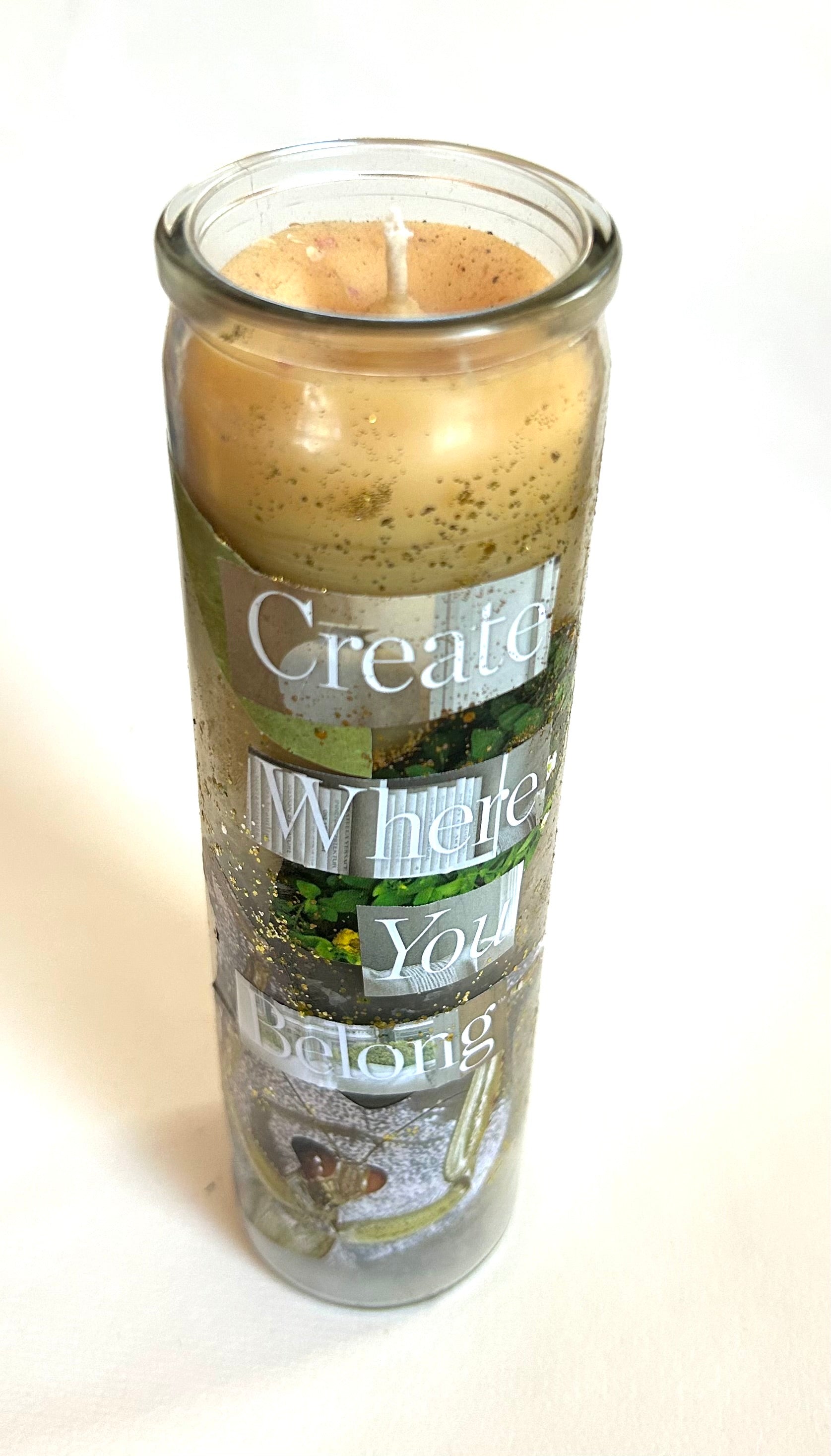 Constance Wilde Upcycled Collage Poetry Candle - Where You Belong