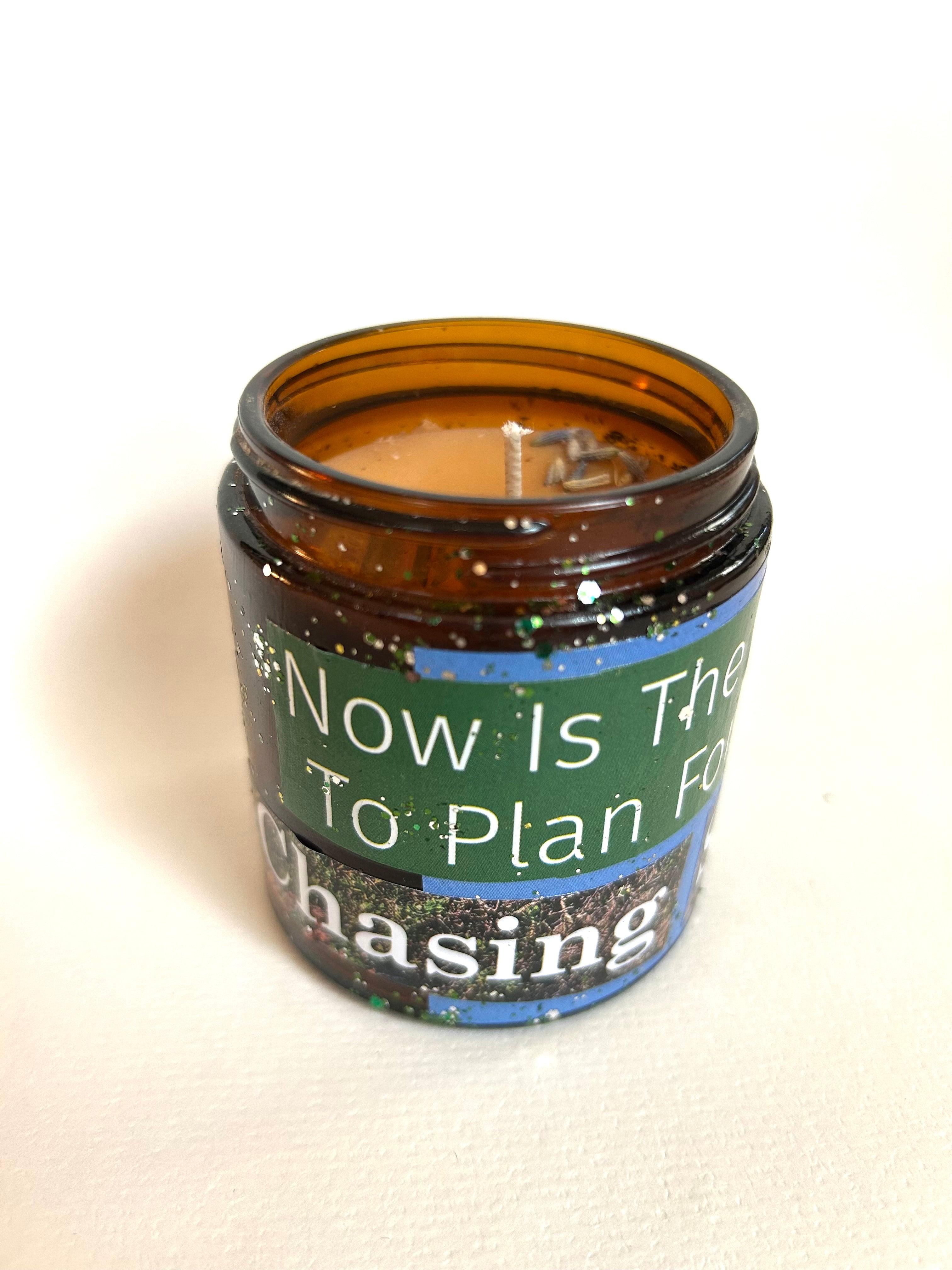 Constance Wilde Upcycled Collage Poetry Candle - Chasing Summits