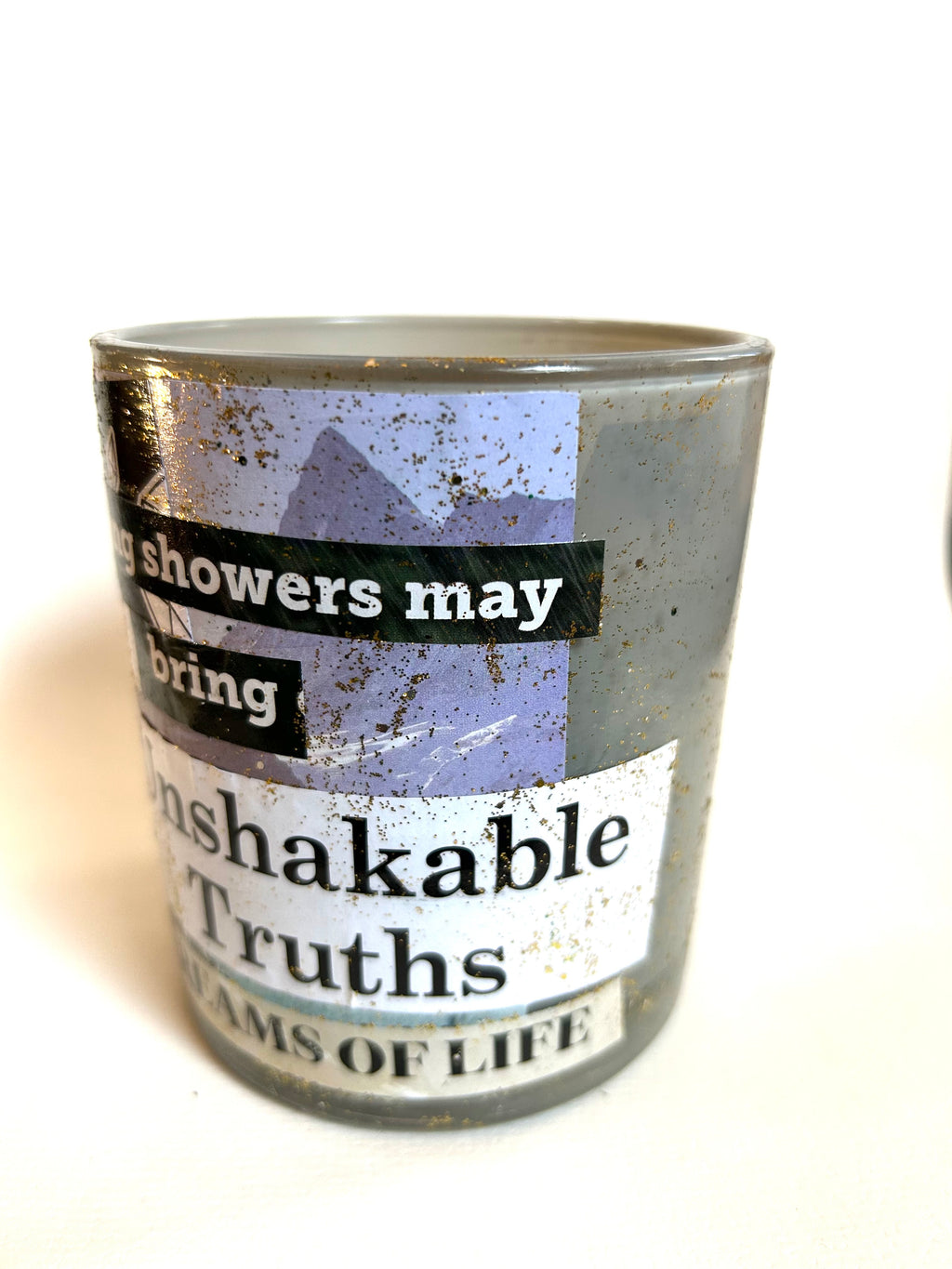 Constance Wilde Upcycled Collage Poetry Candle - Spring Showers