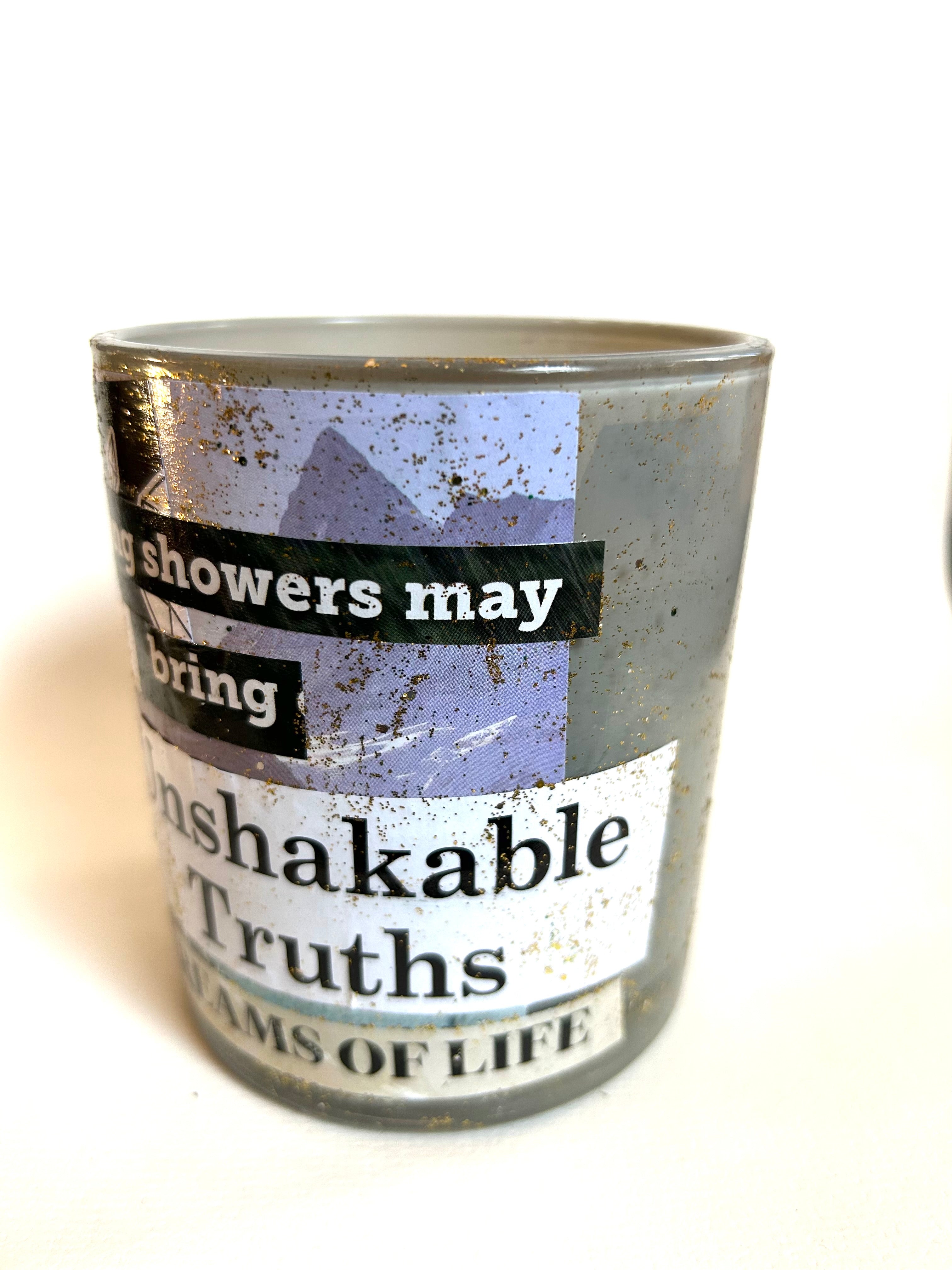 Constance Wilde Upcycled Collage Poetry Candle - Spring Showers