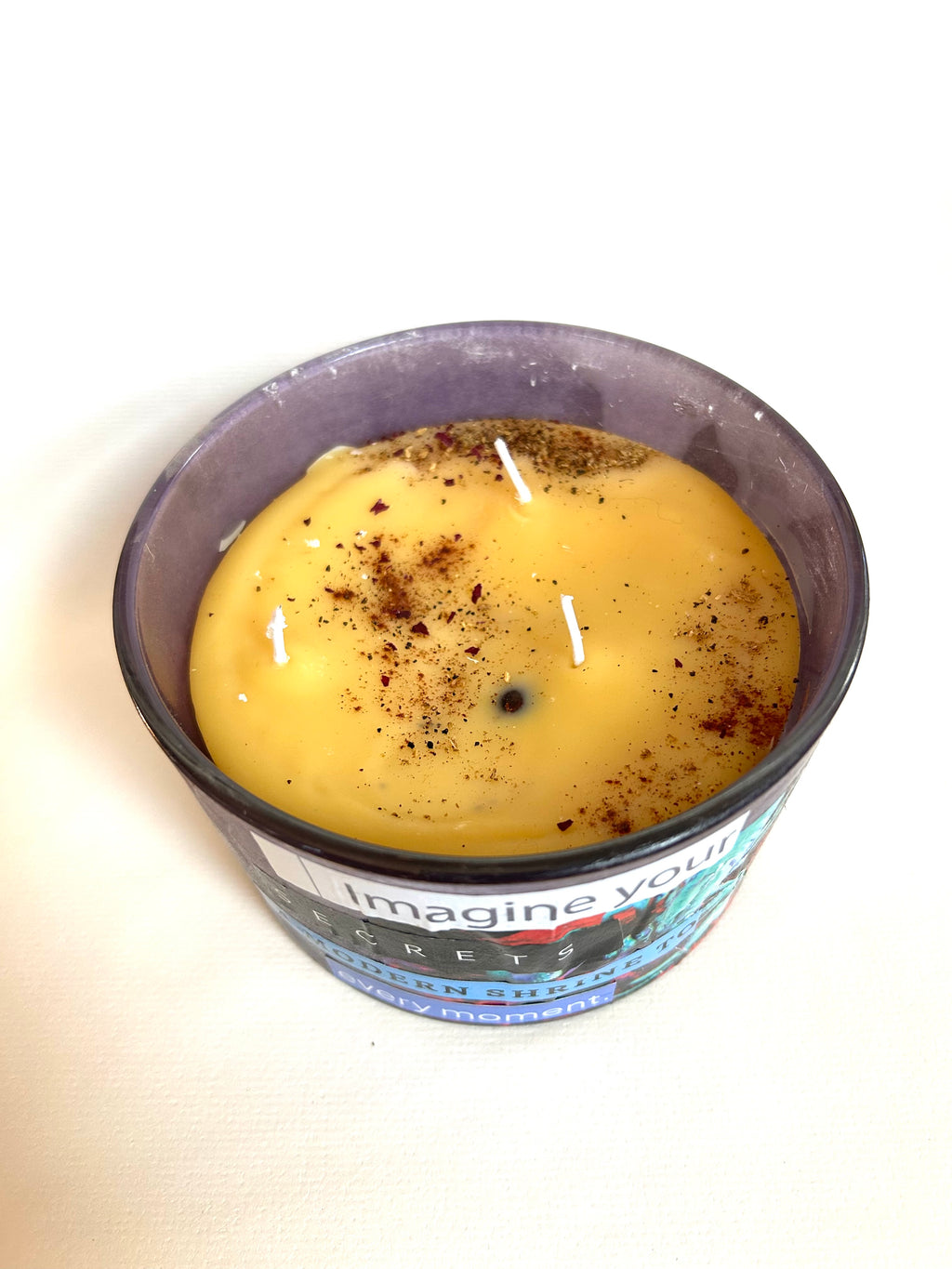 Constance Wilde Upcycled Collage Poetry Candle - A Modern Shrine