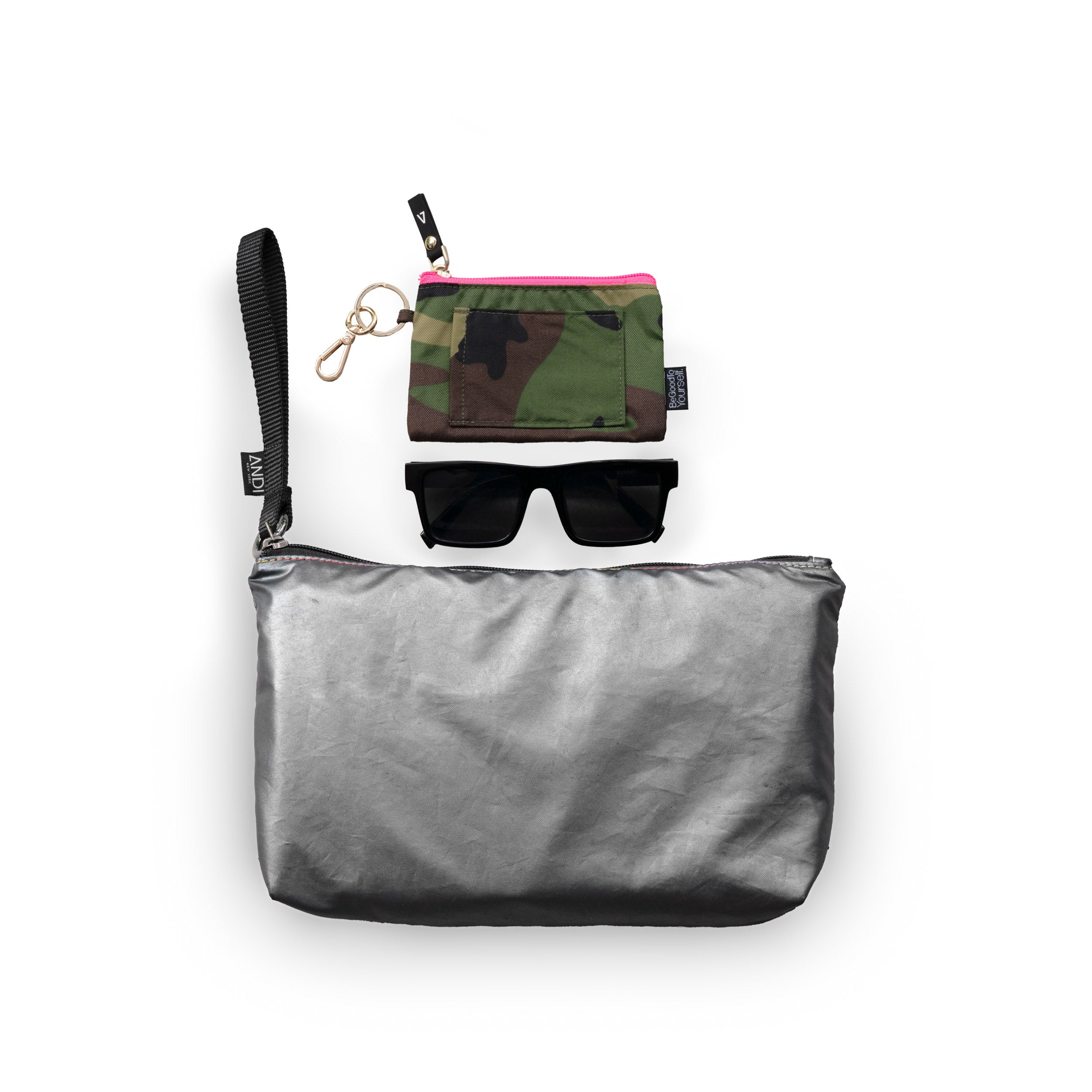 XL Favorite Pouch - Gunmetal Rainbow