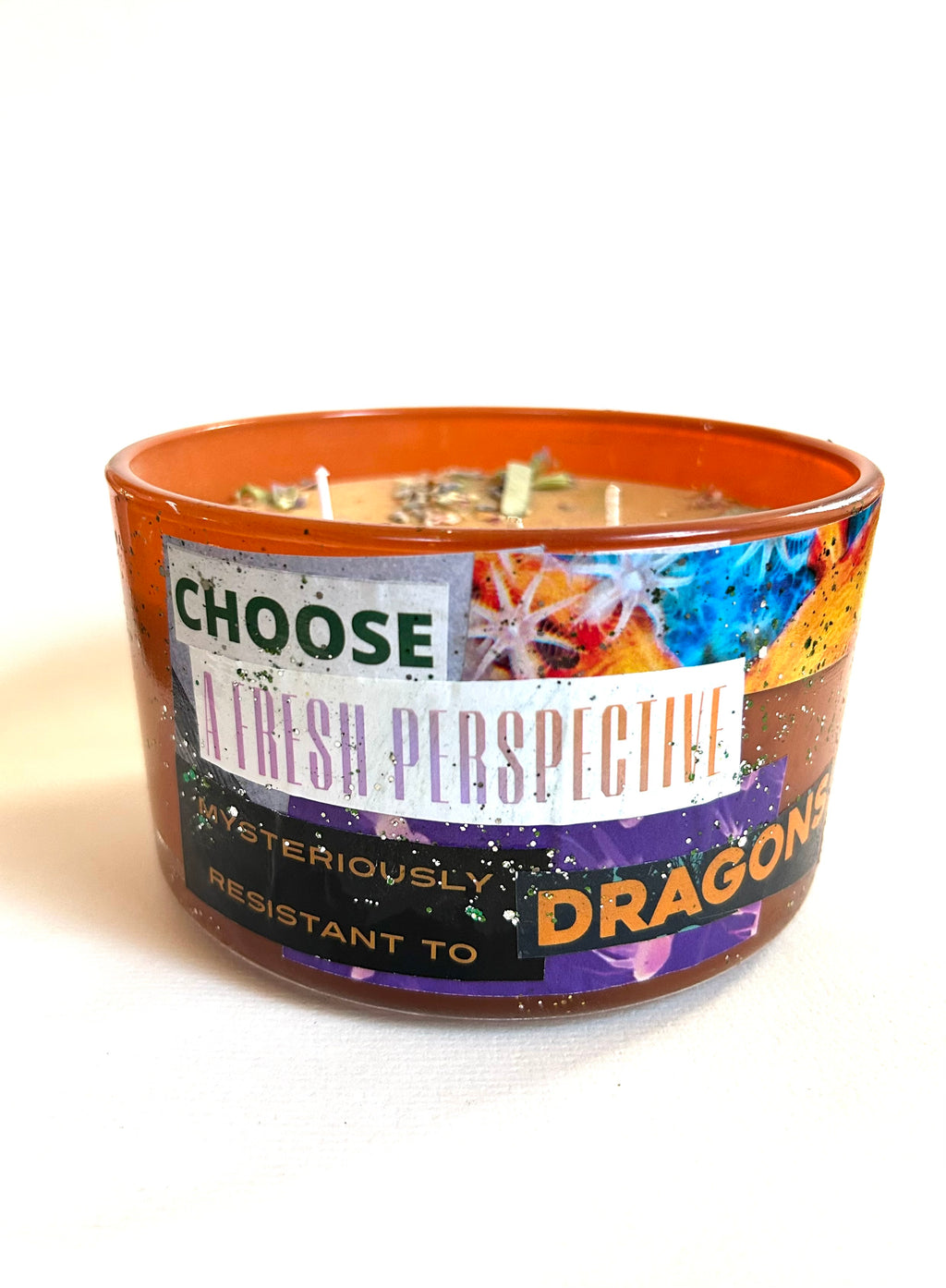 Constance Wilde Upcycled Collage Poetry Candle - Fresh Perspective