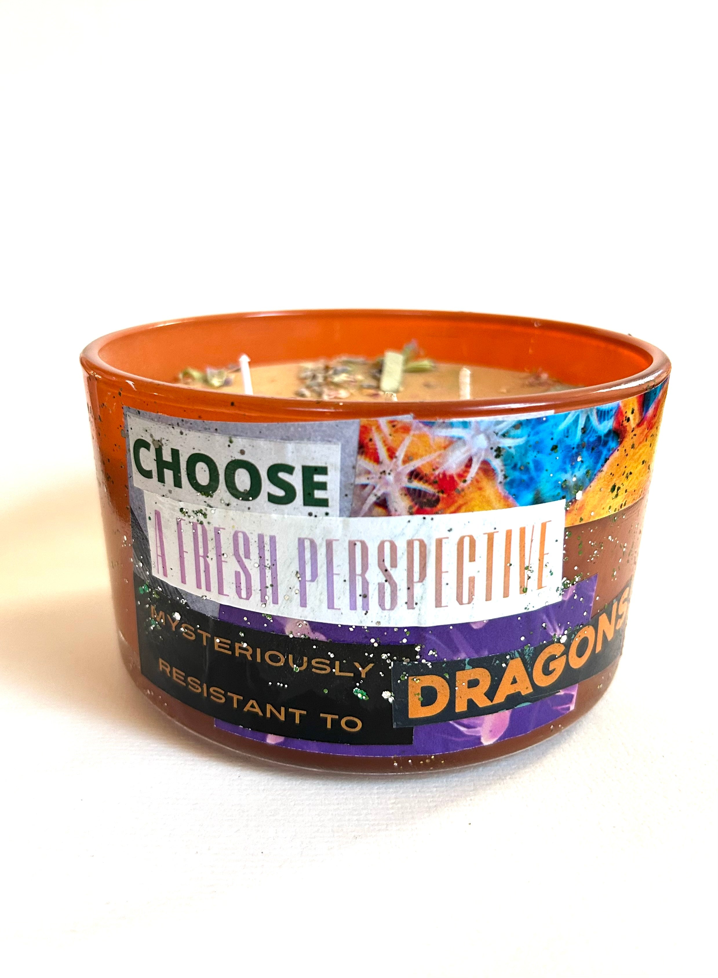 Constance Wilde Upcycled Collage Poetry Candle - Fresh Perspective