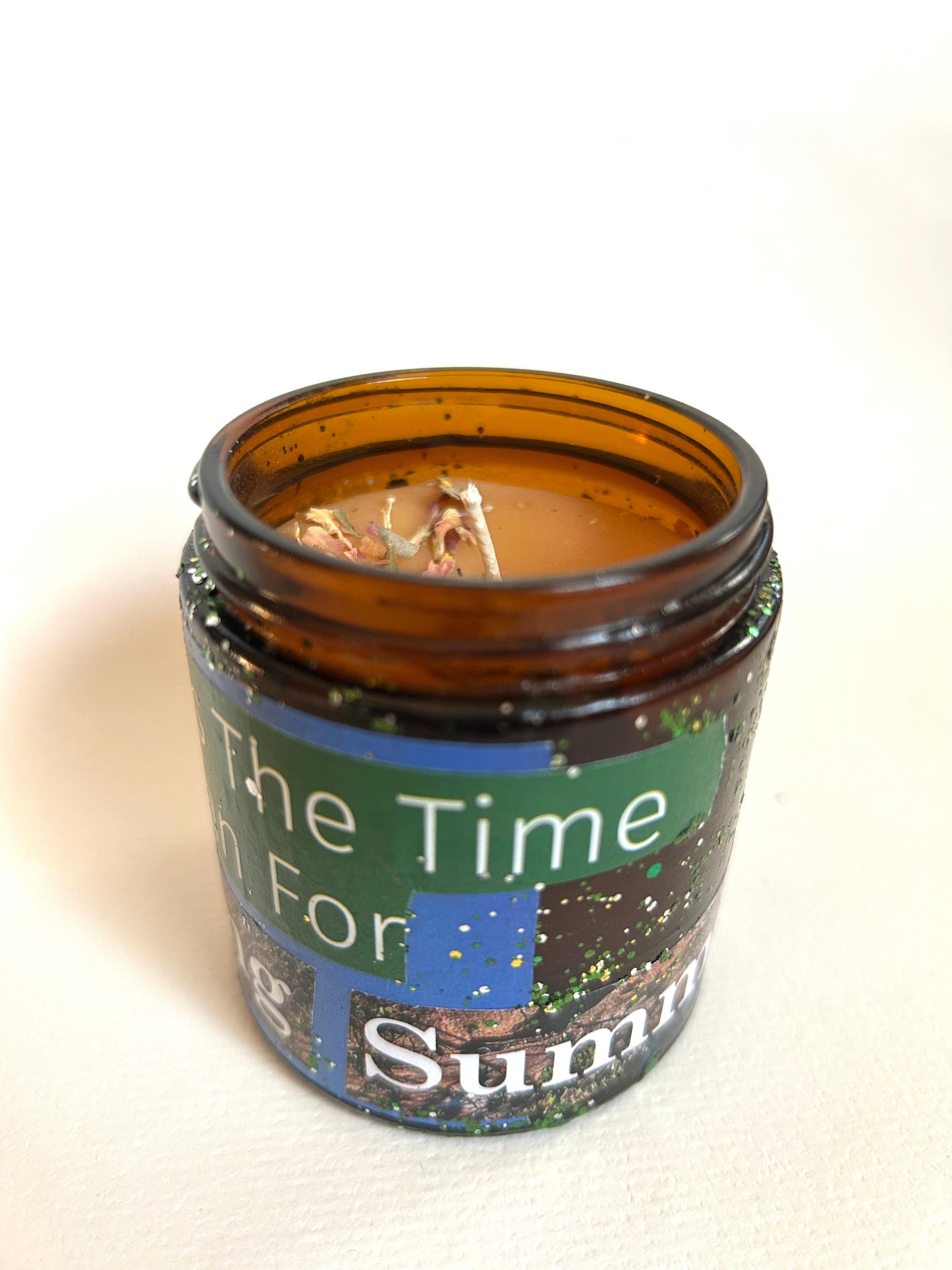 Constance Wilde Upcycled Collage Poetry Candle - Chasing Summits