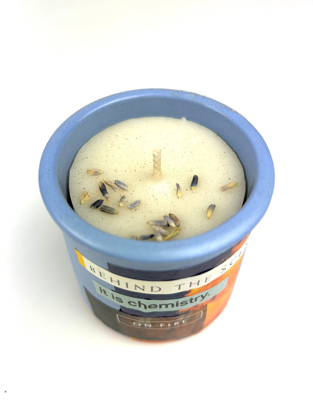 Constance Wilde Upcycled Collage Poetry Candle - Chemistry on Fire