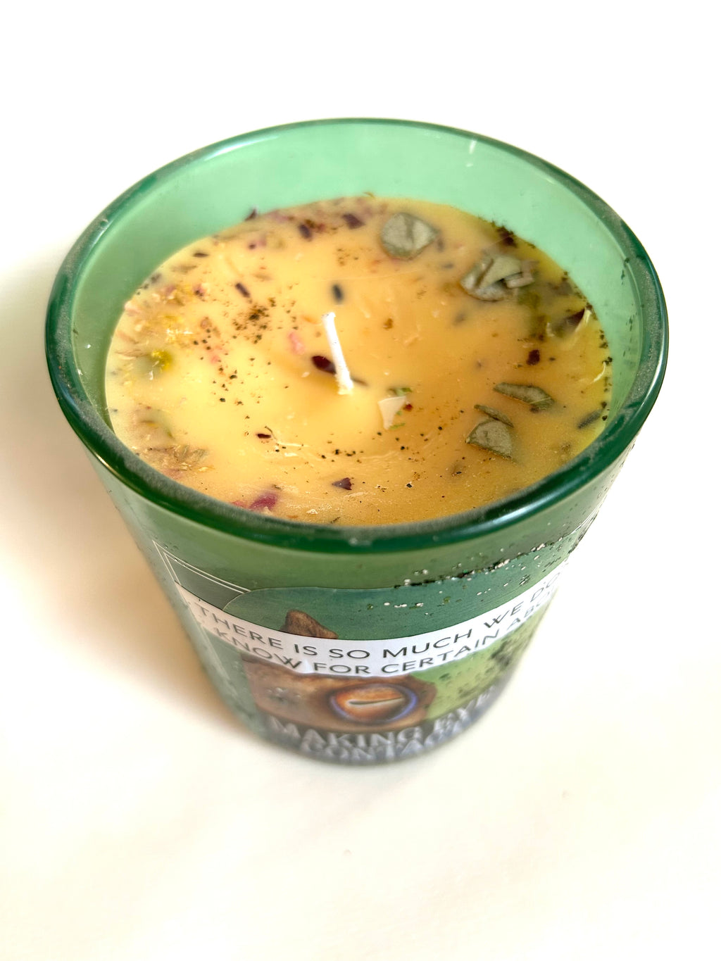 Constance Wilde Upcycled Collage Poetry Candle - Making Eye Contact