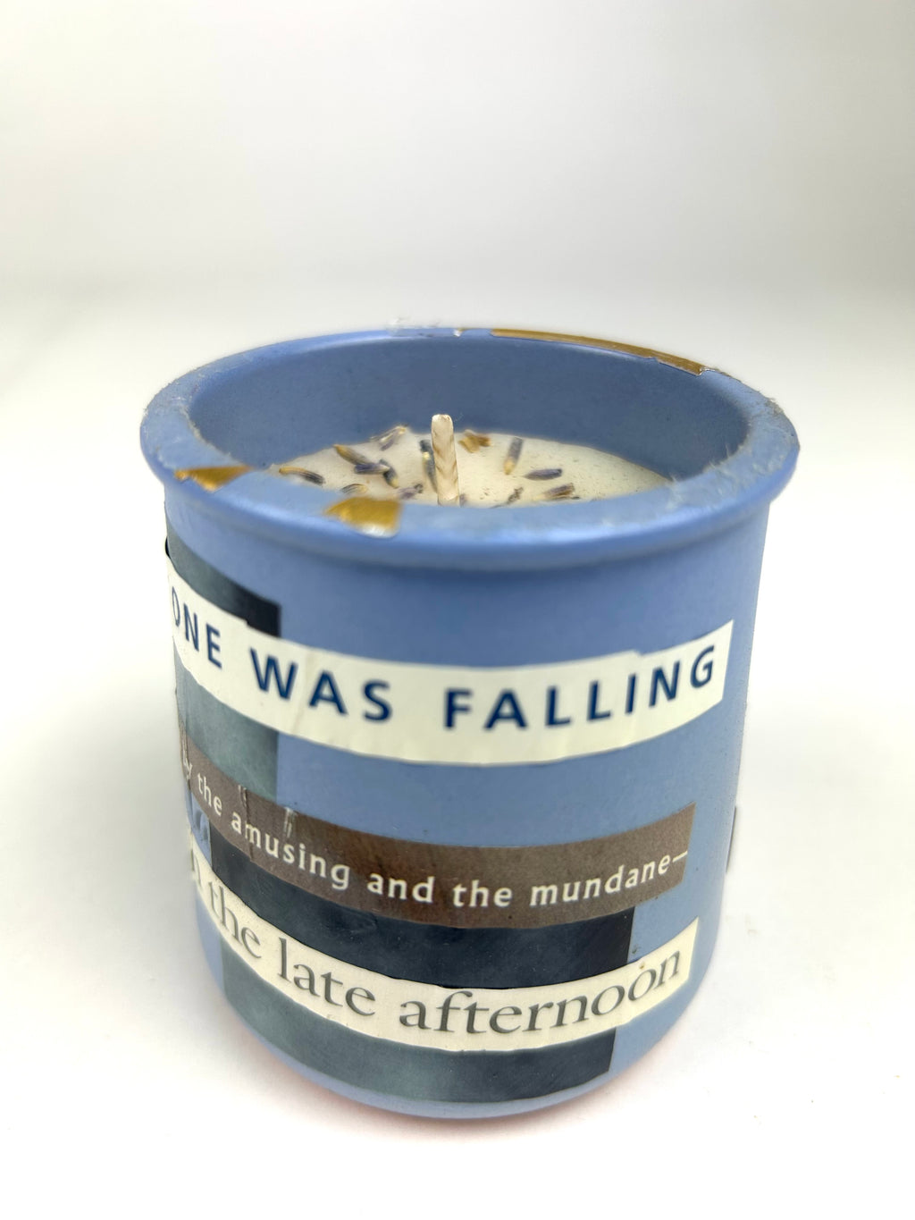 Constance Wilde Upcycled Collage Poetry Candle - Everyone was falling