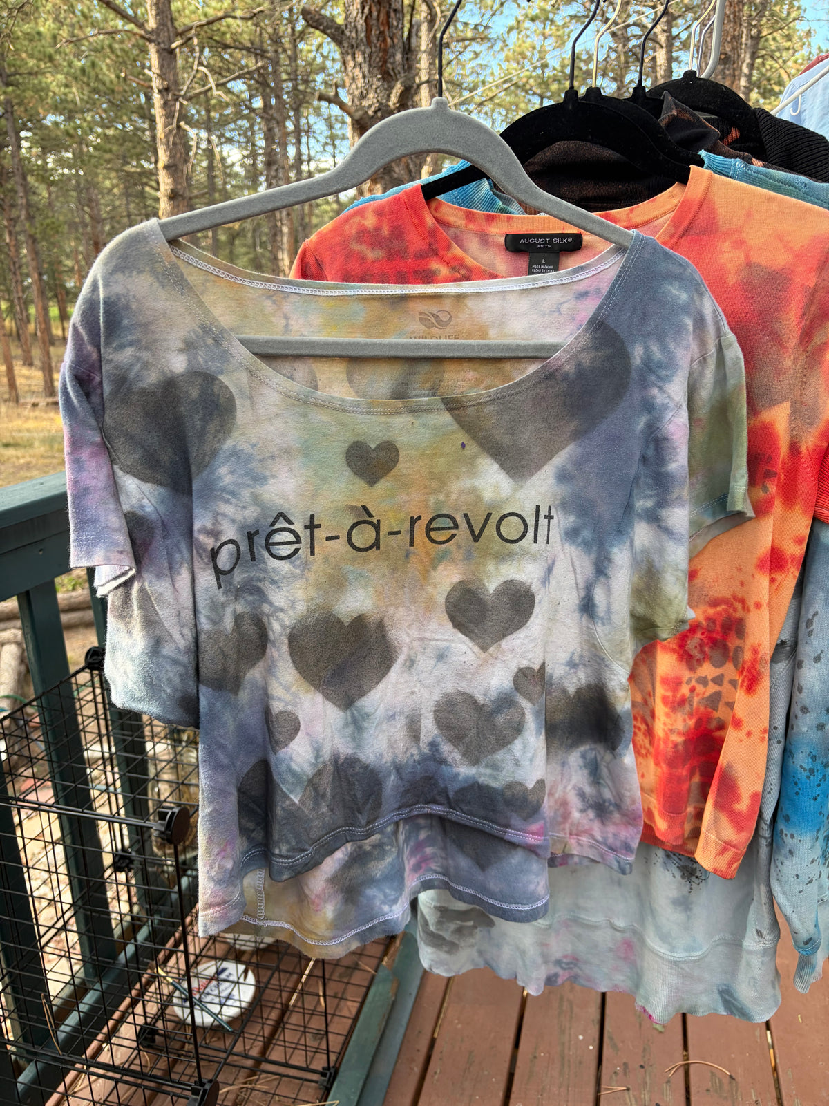 Upcycled hand-painted and stenciled designs by Constance Wilde - ready to wear or custom - changemaker edition