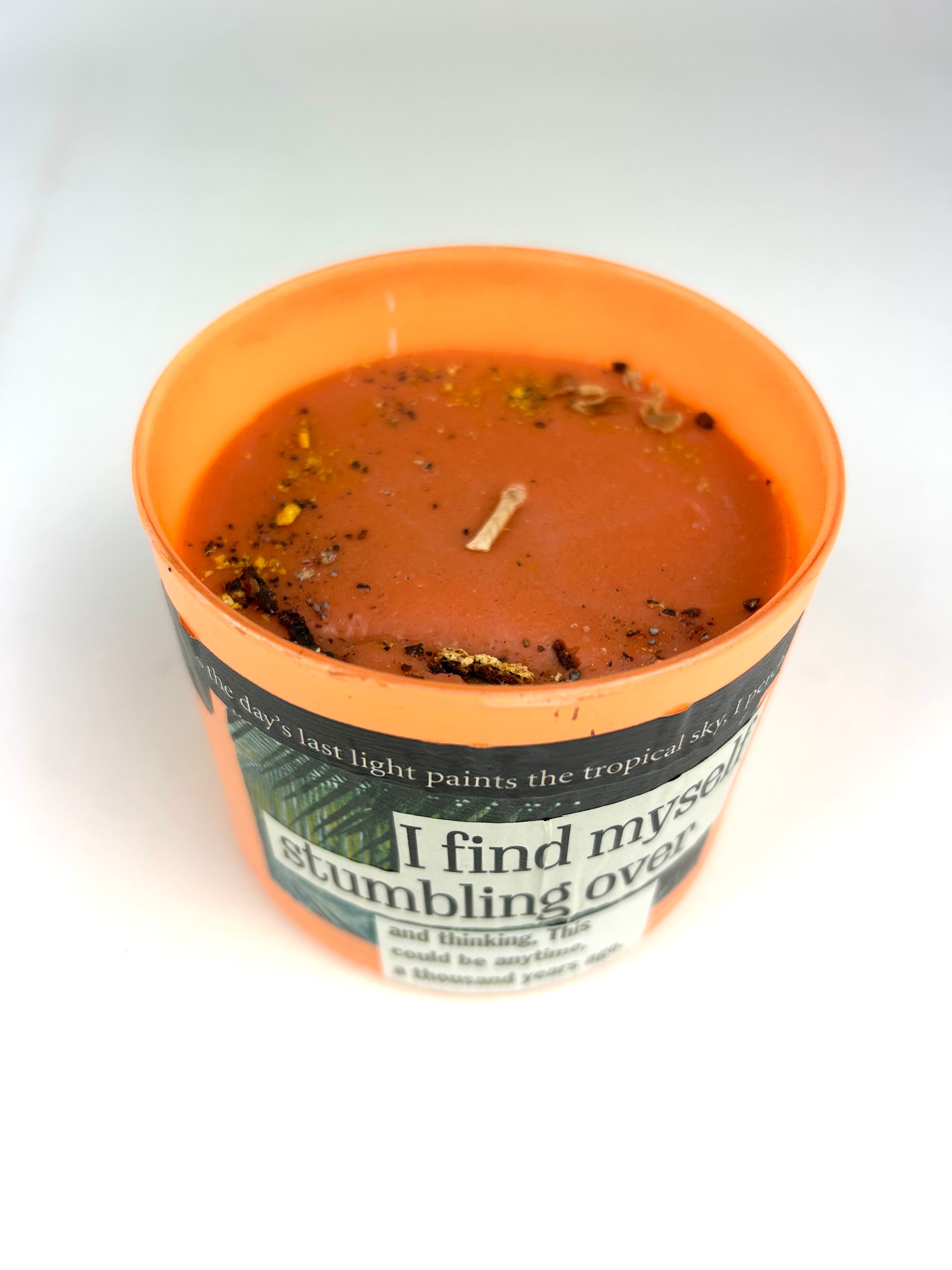 Constance Wilde Upcycled Collage Poetry Candle - Stumbling Over