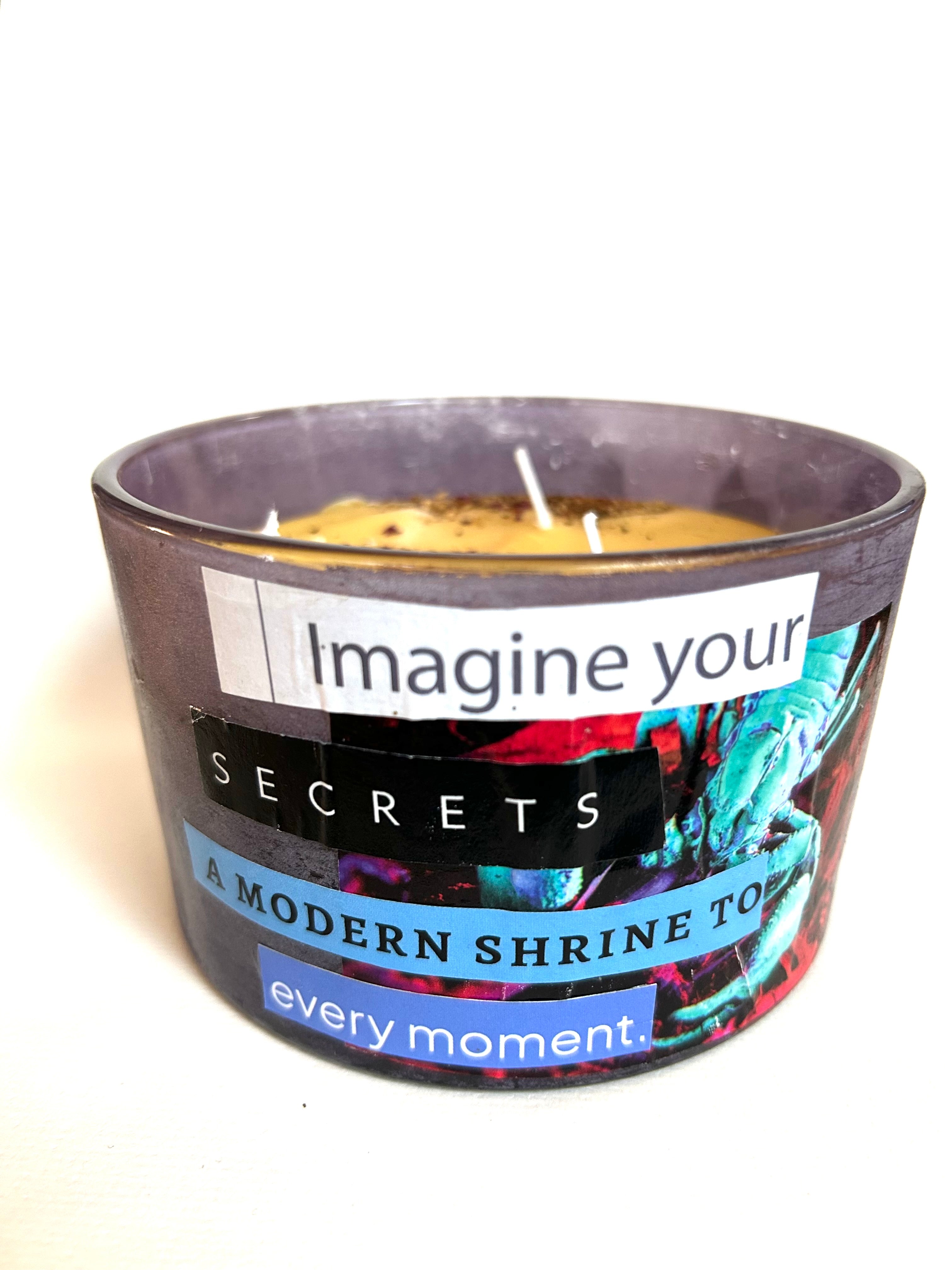 Constance Wilde Upcycled Collage Poetry Candle - A Modern Shrine