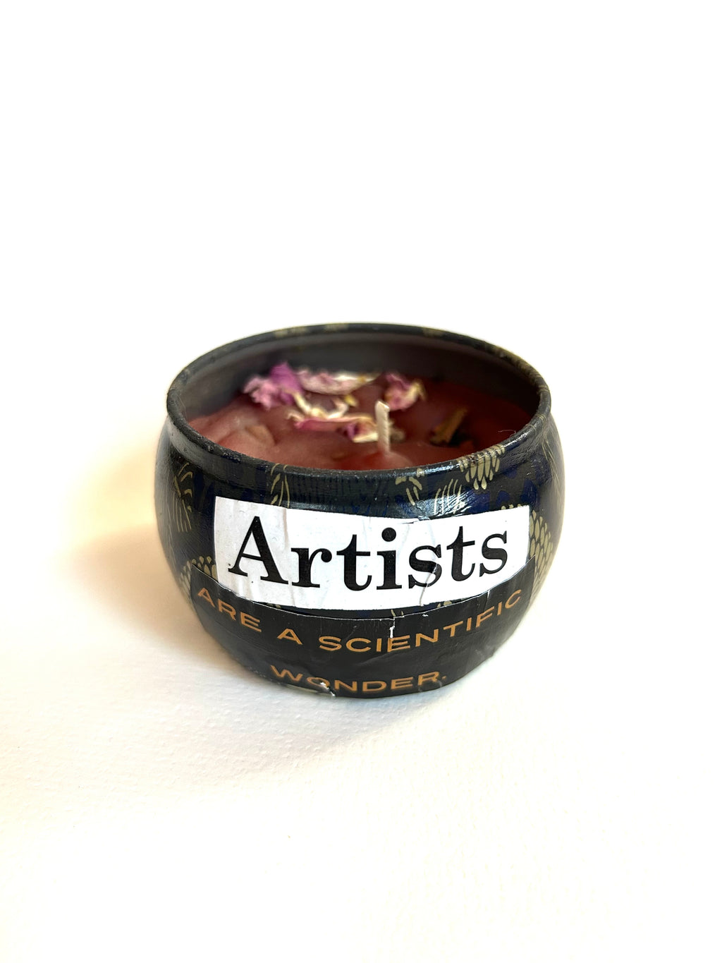 Constance Wilde Upcycled Collage Poetry Candle - Artists