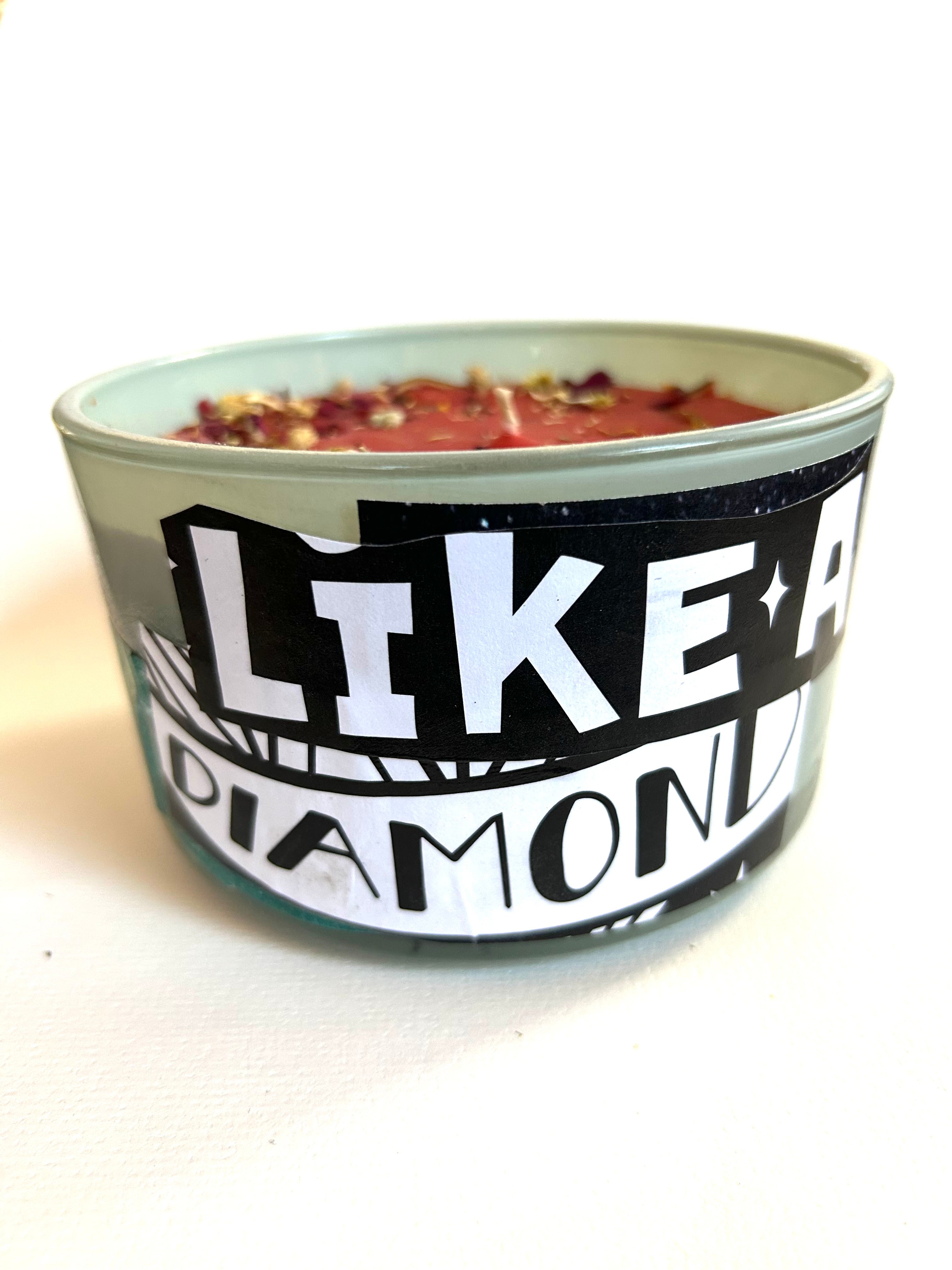 Constance Wilde Upcycled Collage Poetry Candle - Like a Diamond