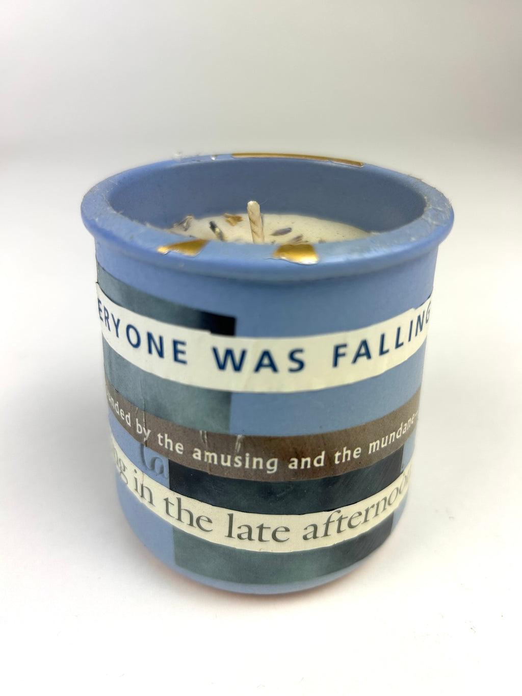 Constance Wilde Upcycled Collage Poetry Candle - Everyone was falling