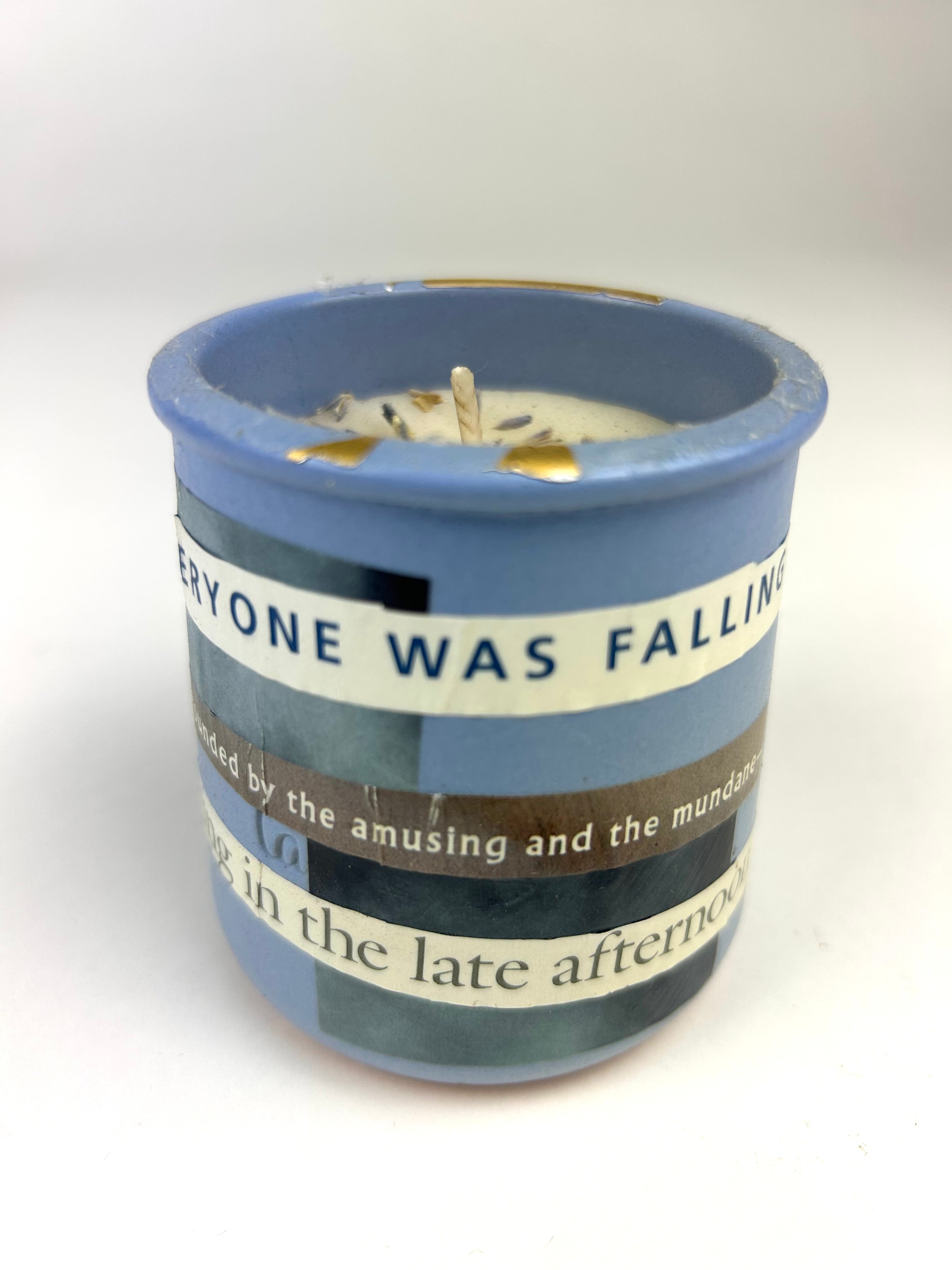 Constance Wilde Upcycled Collage Poetry Candle - Everyone was falling