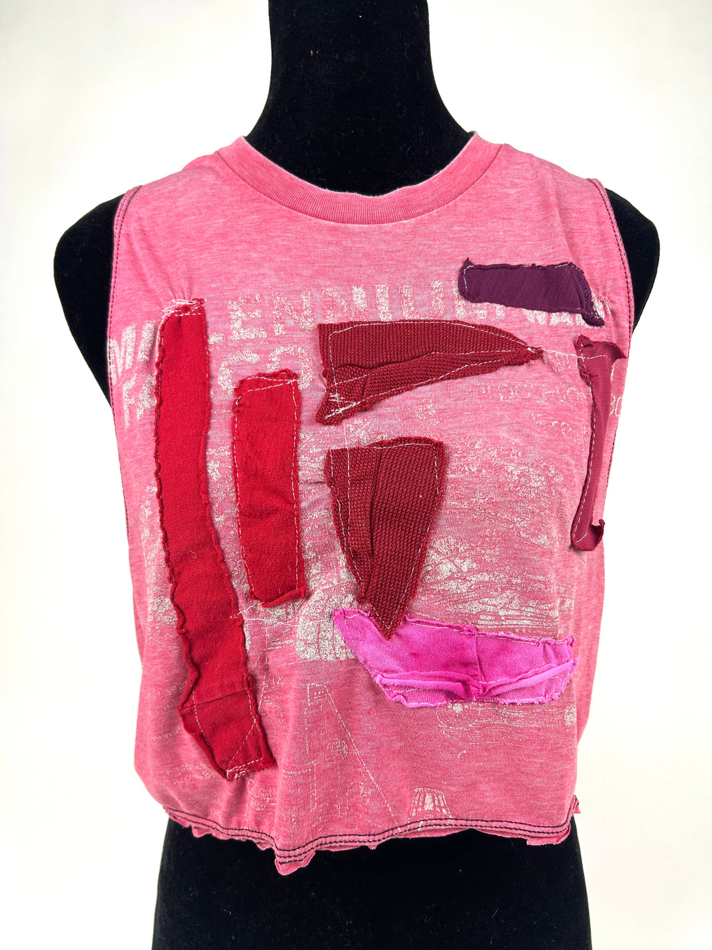 Pink Patchwork Constance Wilde Upcycled Tank Top