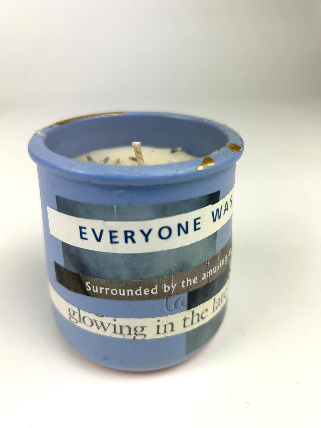Constance Wilde Upcycled Collage Poetry Candle - Everyone was falling