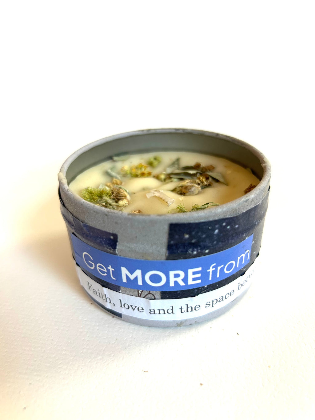 Constance Wilde Upcycled Collage Poetry Candle - The Space Between