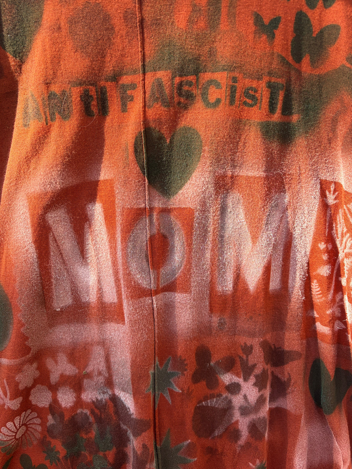 Upcycled hand-painted and stenciled designs by Constance Wilde - ready to wear or custom - changemaker edition