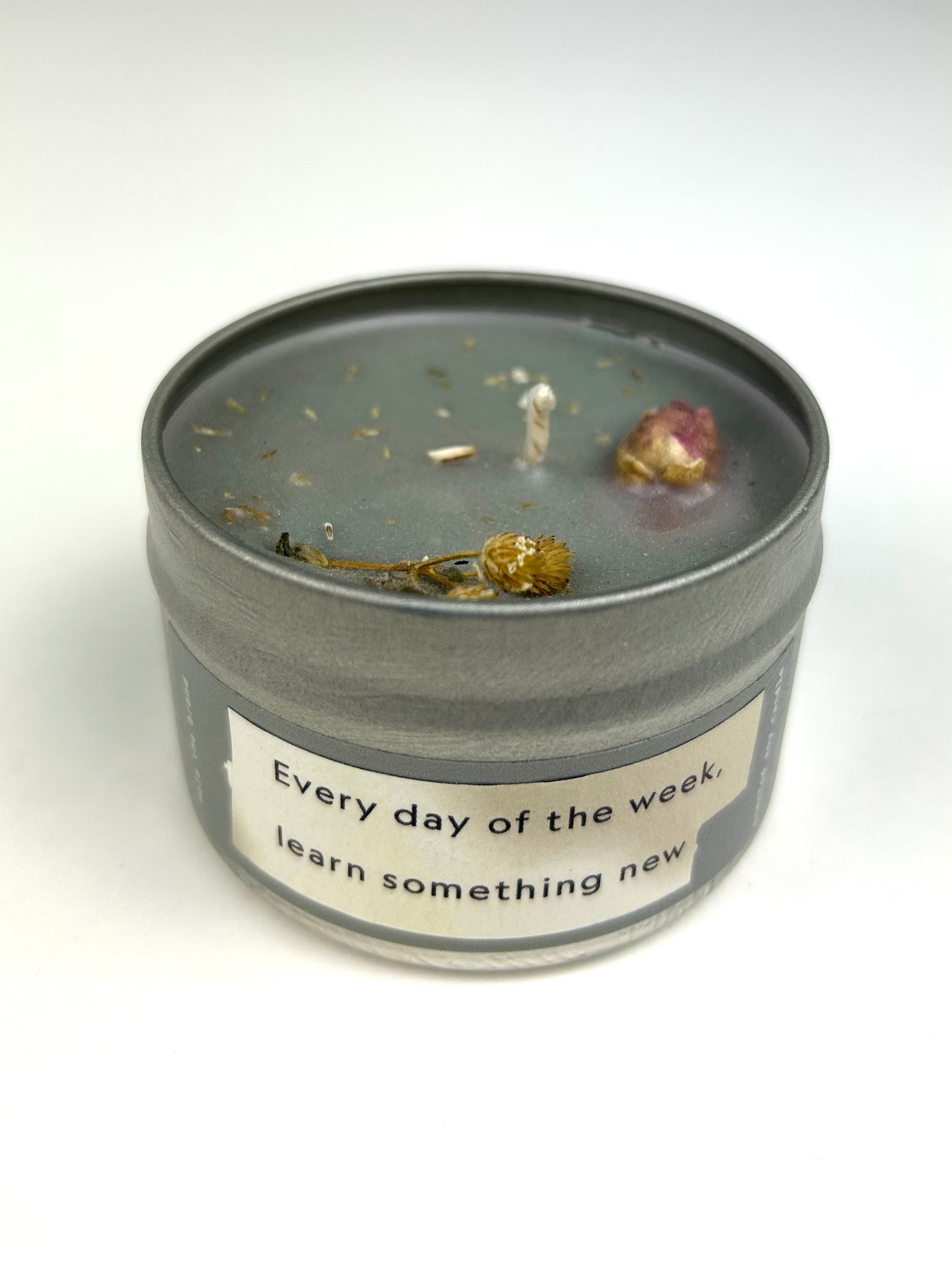 Constance Wilde Upcycled Collage Poetry Candle - Learn Something New