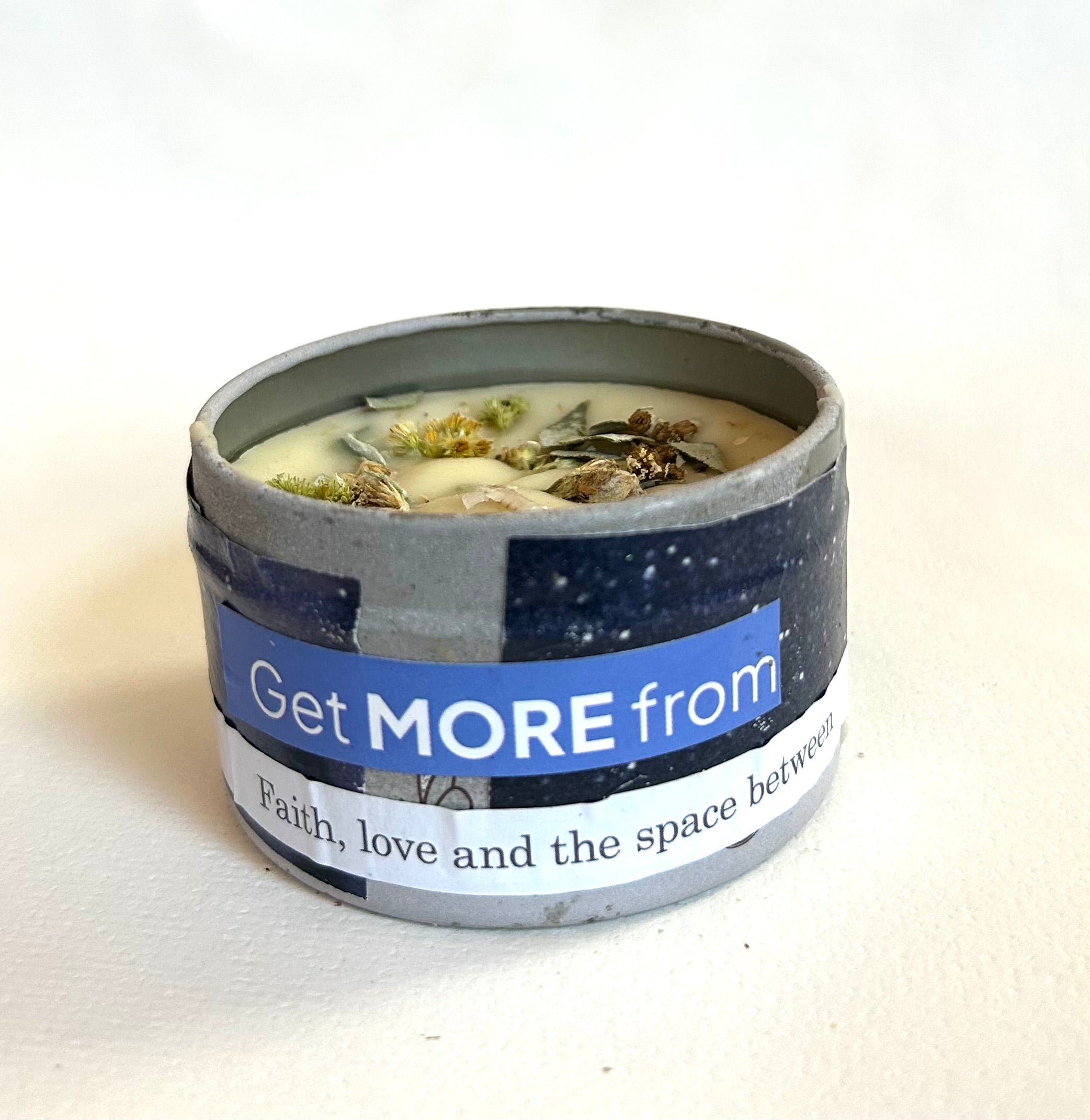 Constance Wilde Upcycled Collage Poetry Candle - The Space Between