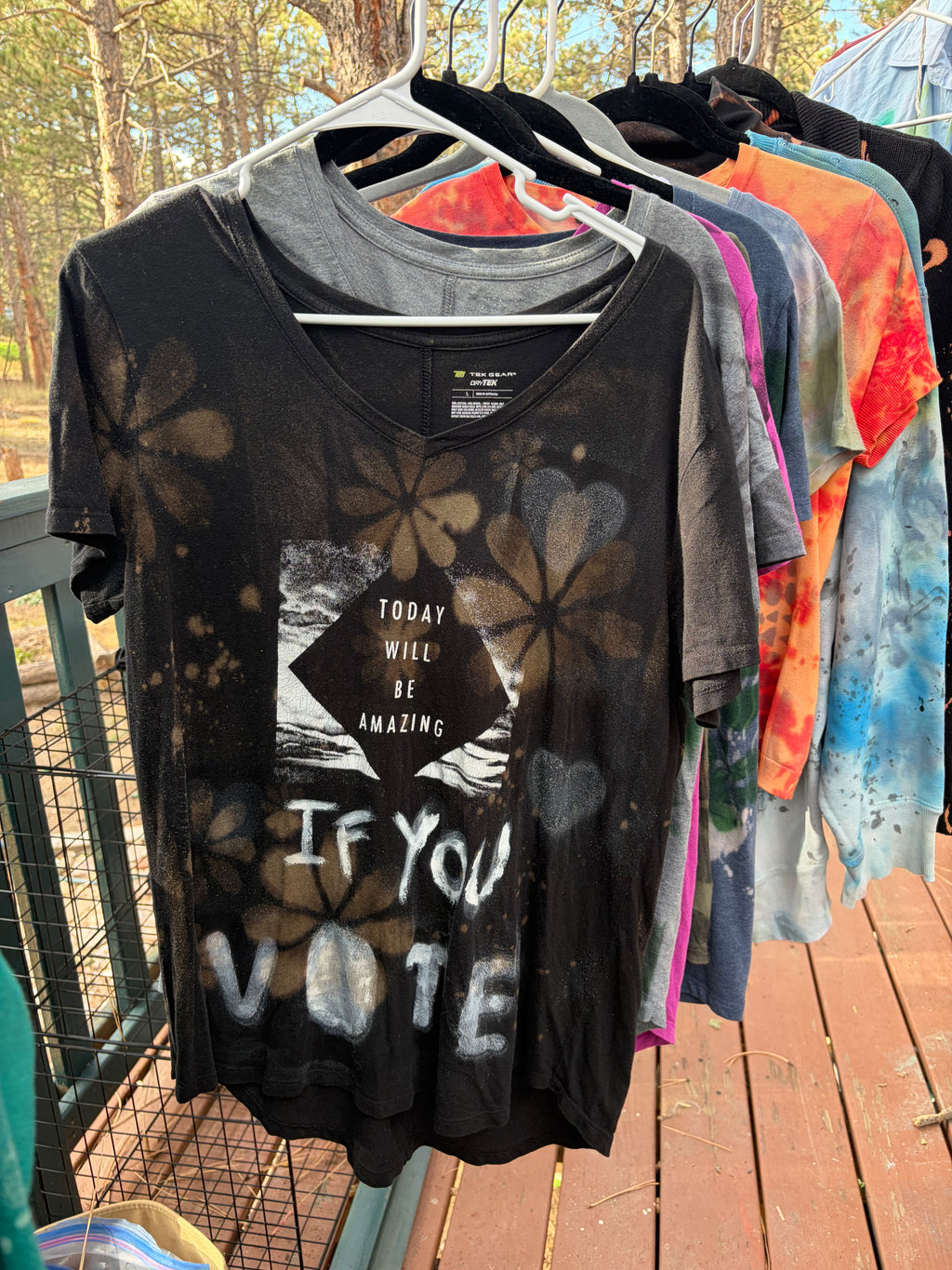 Upcycled hand-painted and stenciled designs by Constance Wilde - ready to wear or custom - changemaker edition