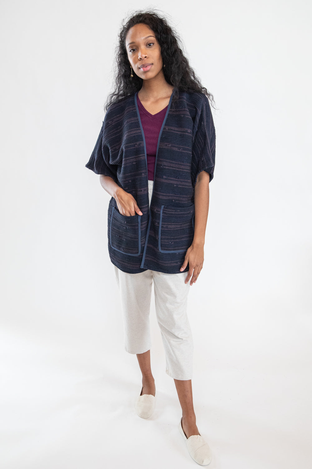 makara handwoven long jacket