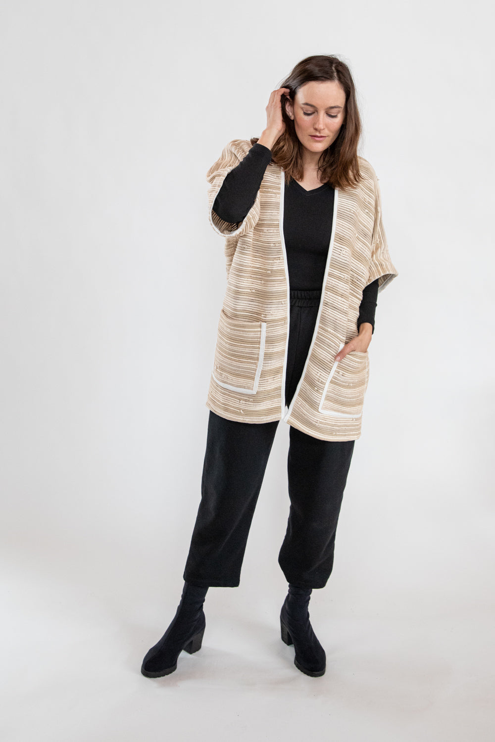 makara handwoven long jacket