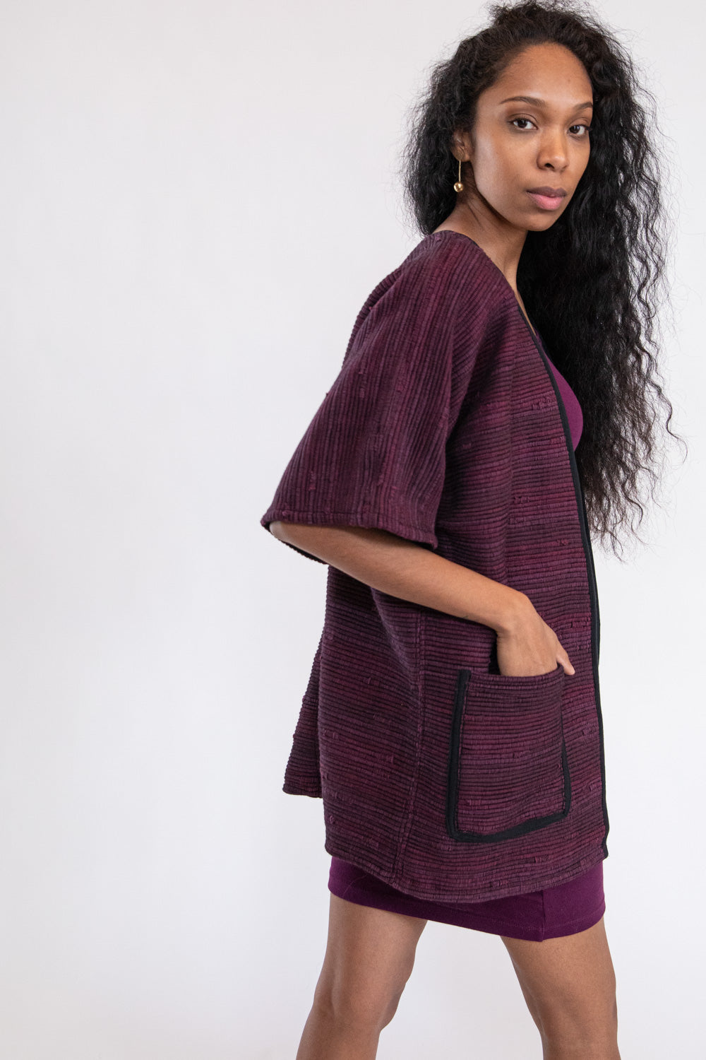 makara handwoven long jacket