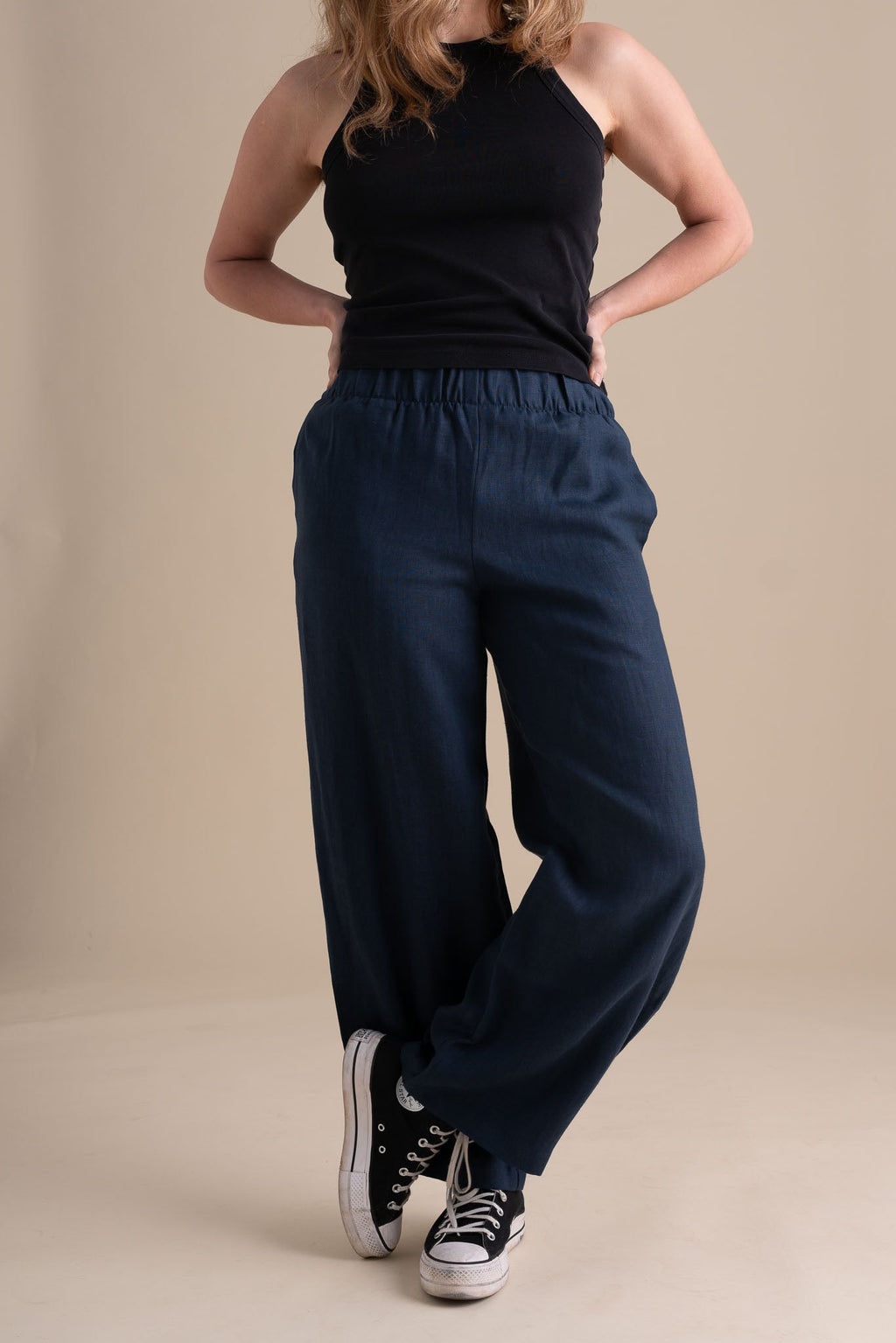 Crescent Moon Pants (Updated) in Navy
