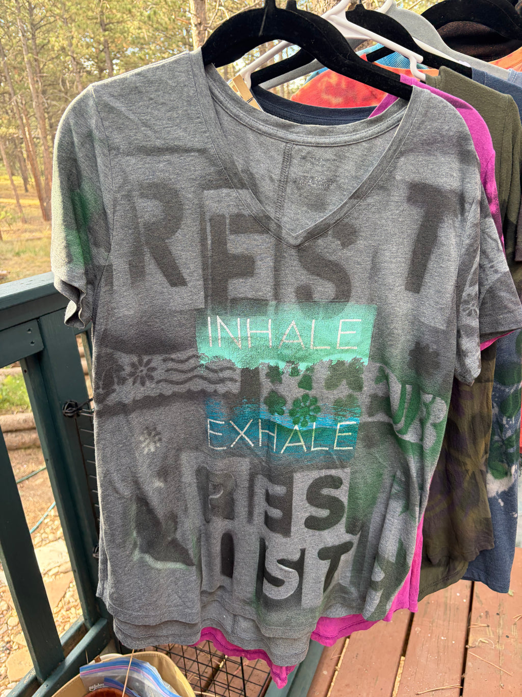 Upcycled hand-painted and stenciled designs by Constance Wilde - ready to wear or custom - changemaker edition