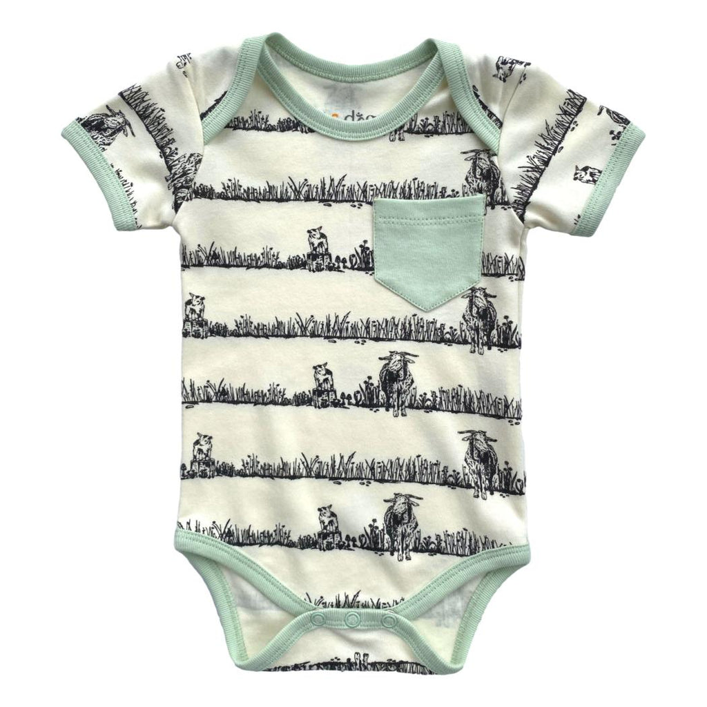 GOTS Certified Organic Cotton Short Sleeve Bodysuit - Billie & Kid