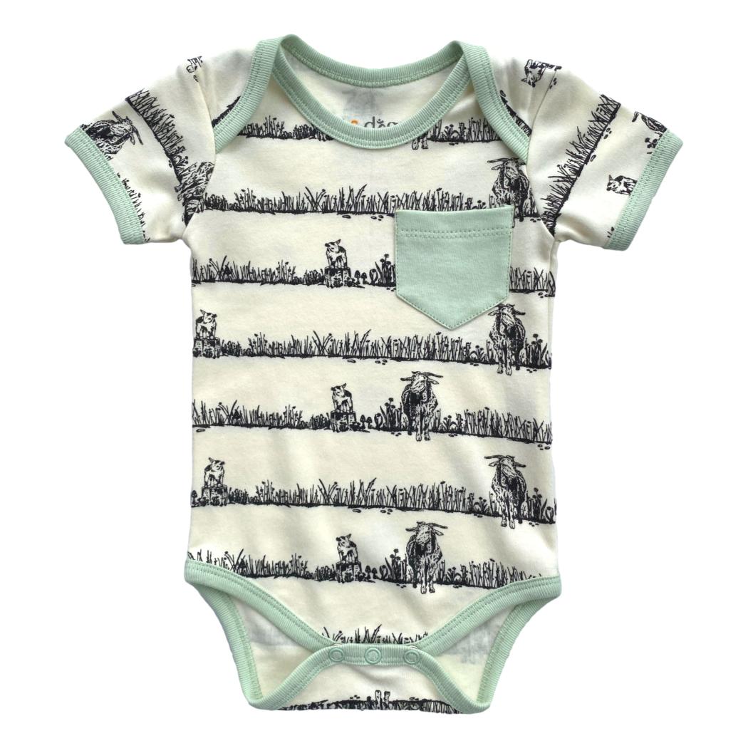GOTS Certified Organic Cotton Short Sleeve Bodysuit - Billie & Kid