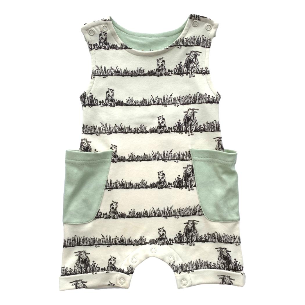 GOTS Certified Organic Cotton Sleeveless Romper - Billie & Kid