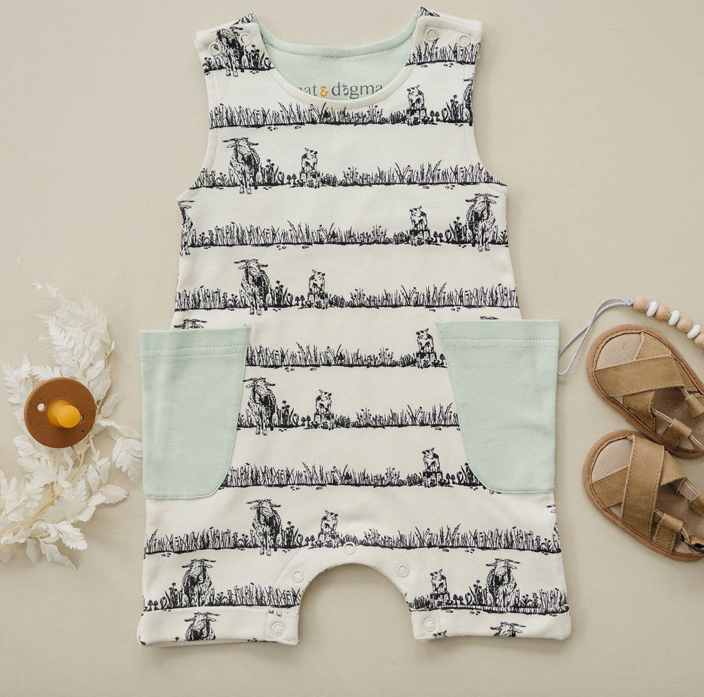 GOTS Certified Organic Cotton Sleeveless Romper - Billie & Kid