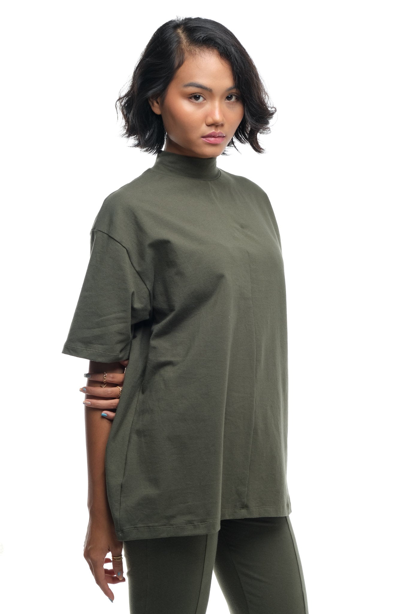 davi mock neck tee