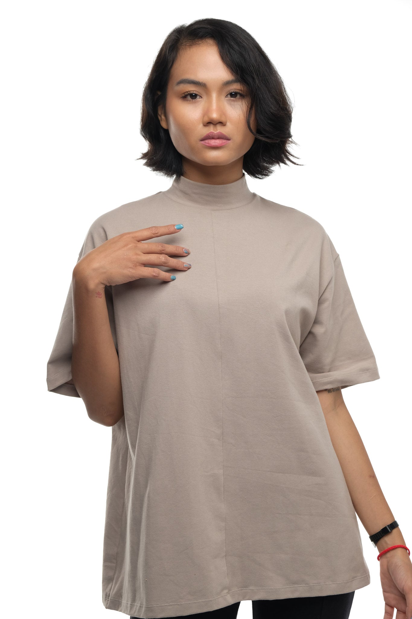 davi mock neck tee