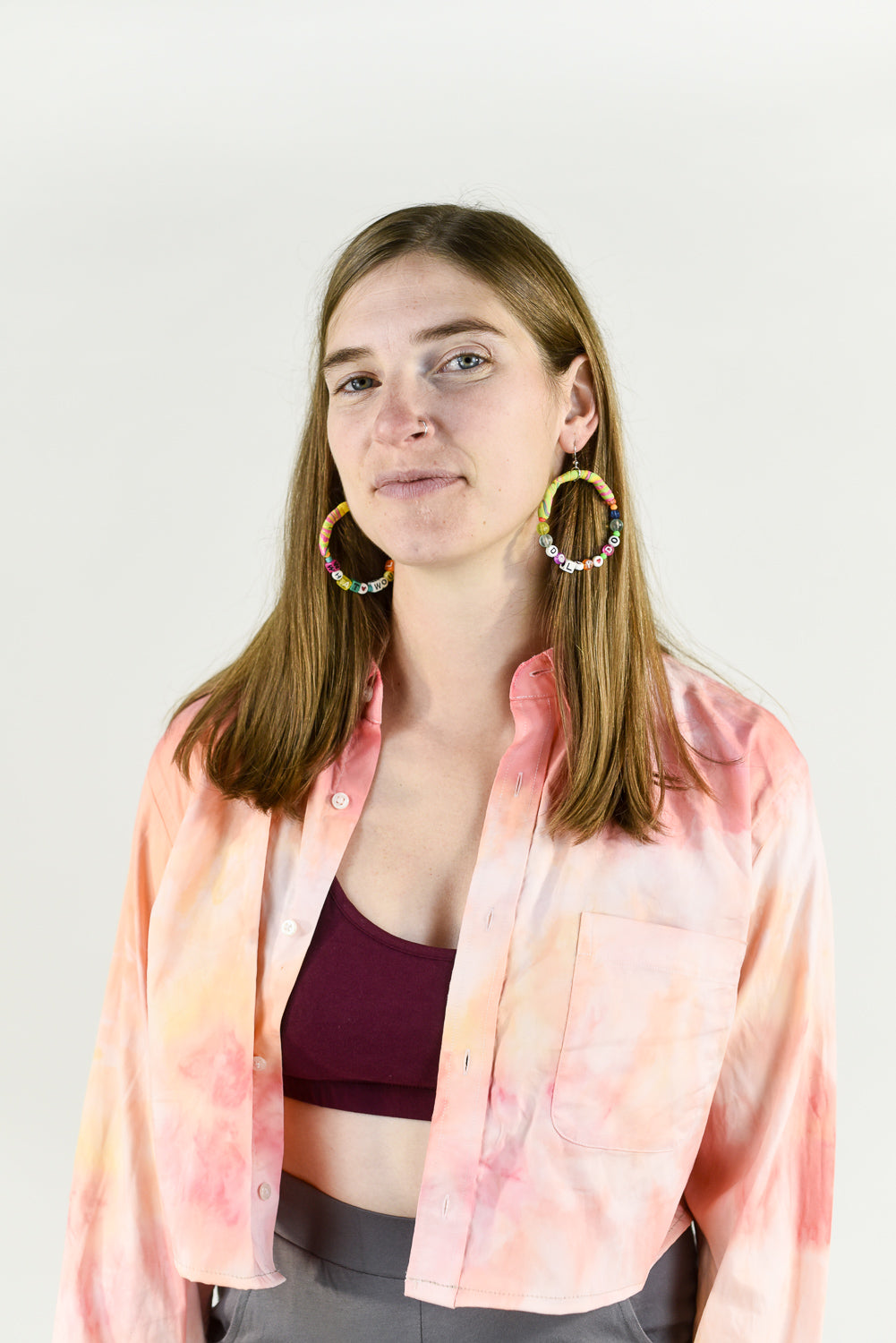 "What Would Dolly Do" - Vintage Bead Hoop Earrings - by Constance Wilde