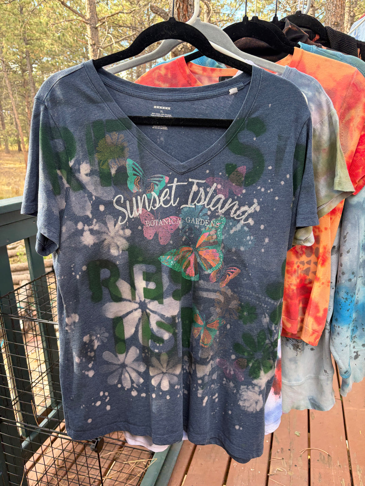 Upcycled hand-painted and stenciled designs by Constance Wilde - ready to wear or custom - changemaker edition