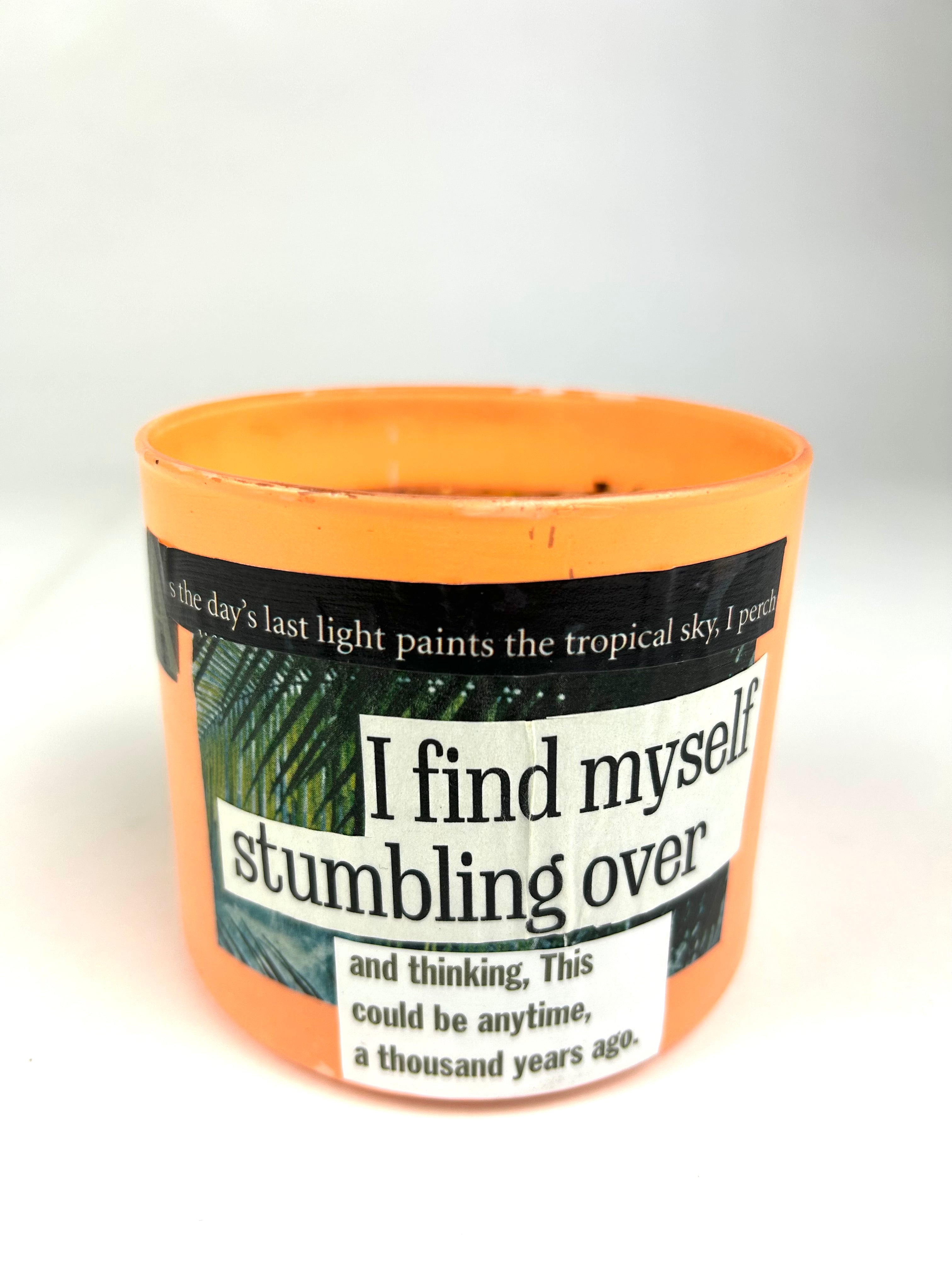 Constance Wilde Upcycled Collage Poetry Candle - Stumbling Over