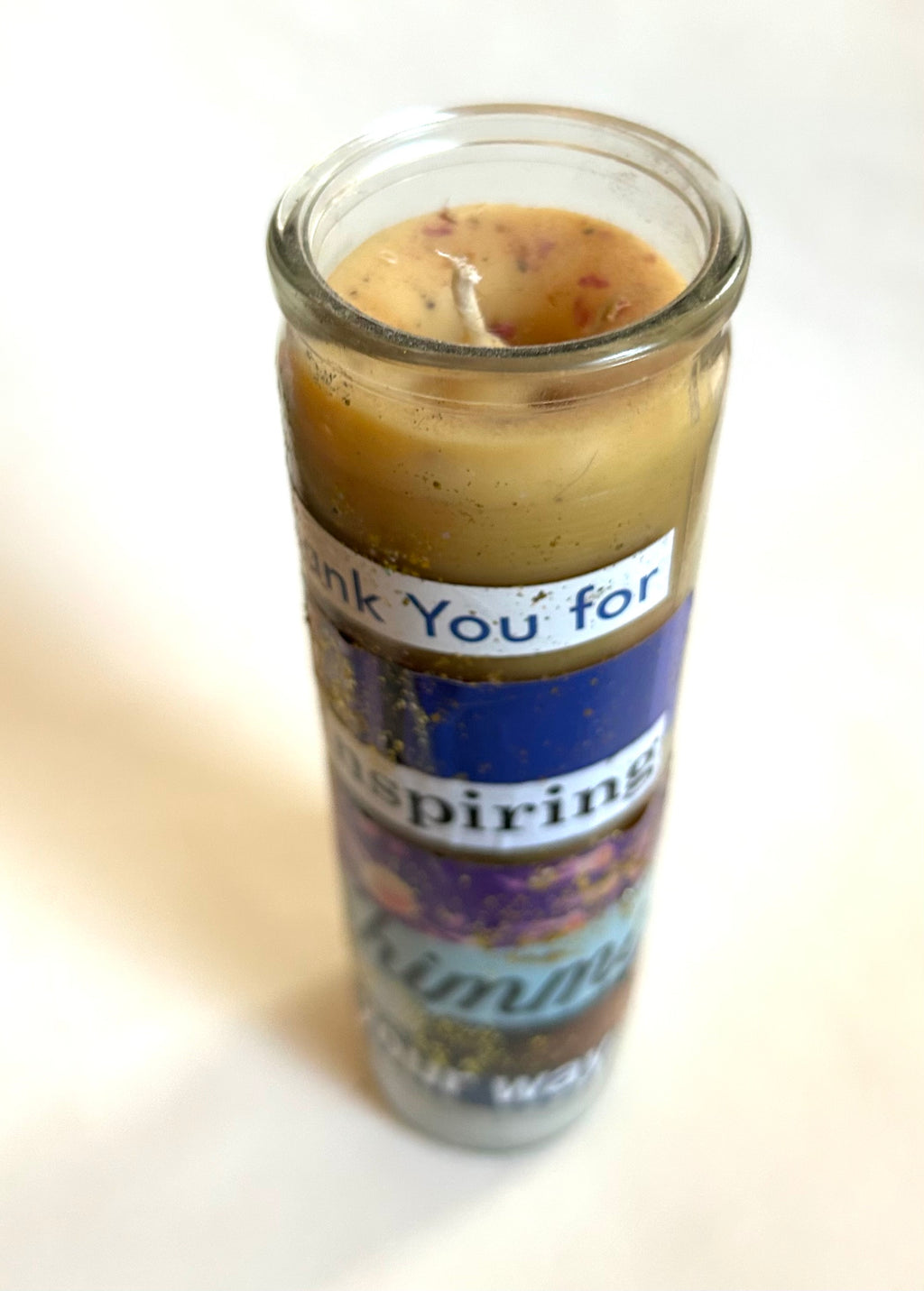 Constance Wilde Upcycled Collage Poetry Candle - Inspiring Shimmer