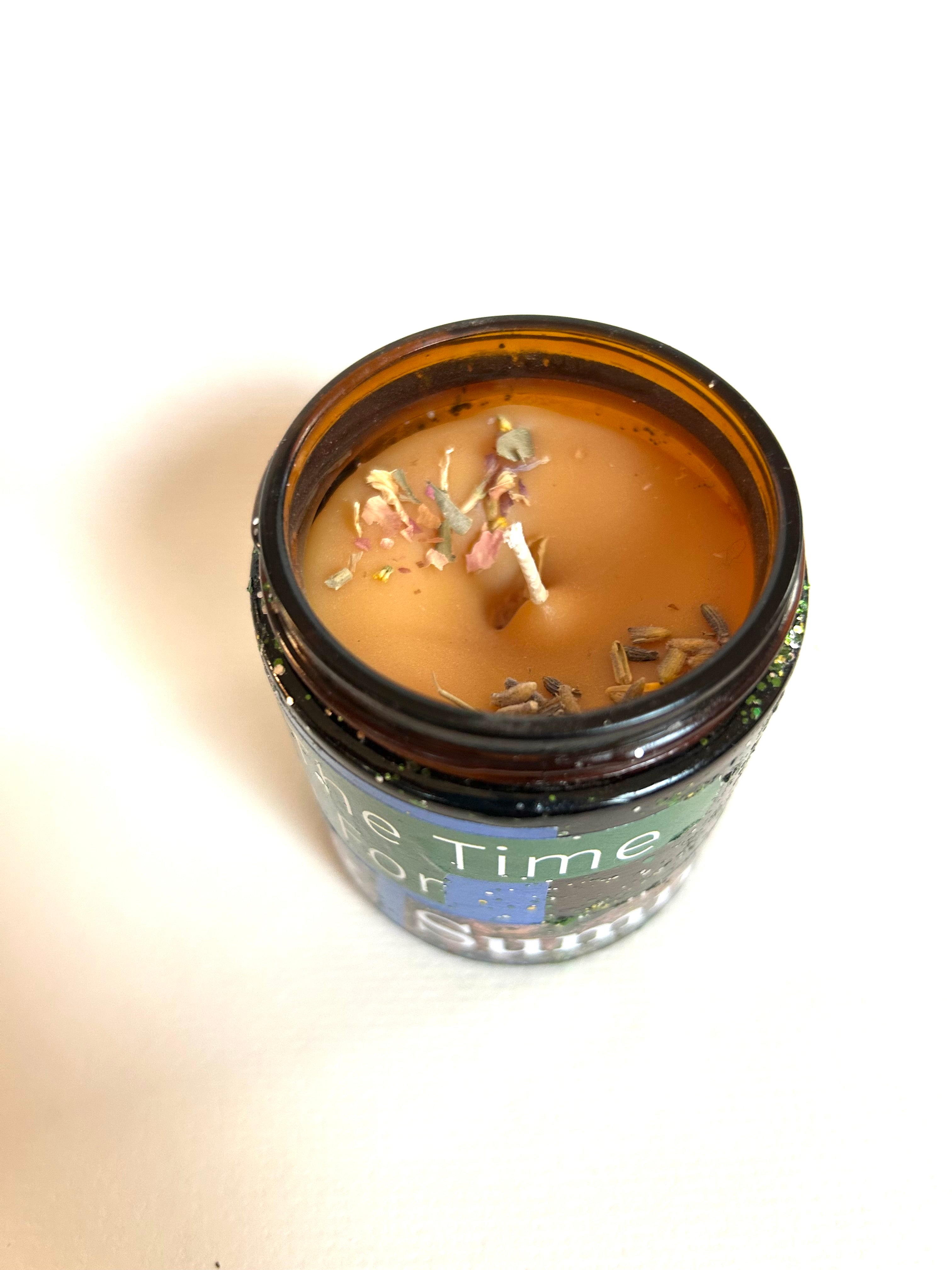 Constance Wilde Upcycled Collage Poetry Candle - Chasing Summits