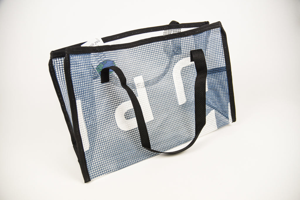 Repurposed Medium Banner Tote - Mesh