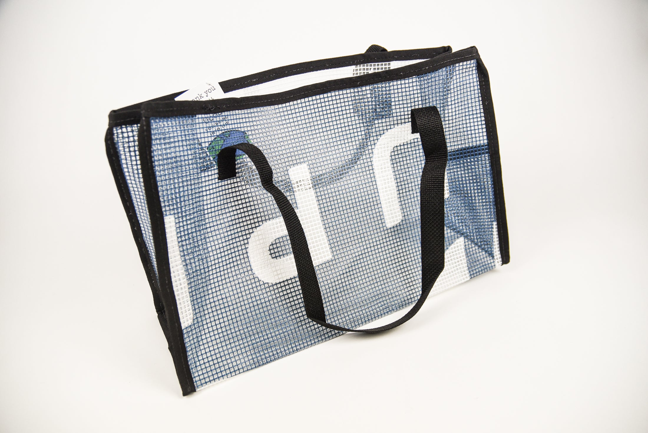 Repurposed Medium Banner Tote - Mesh