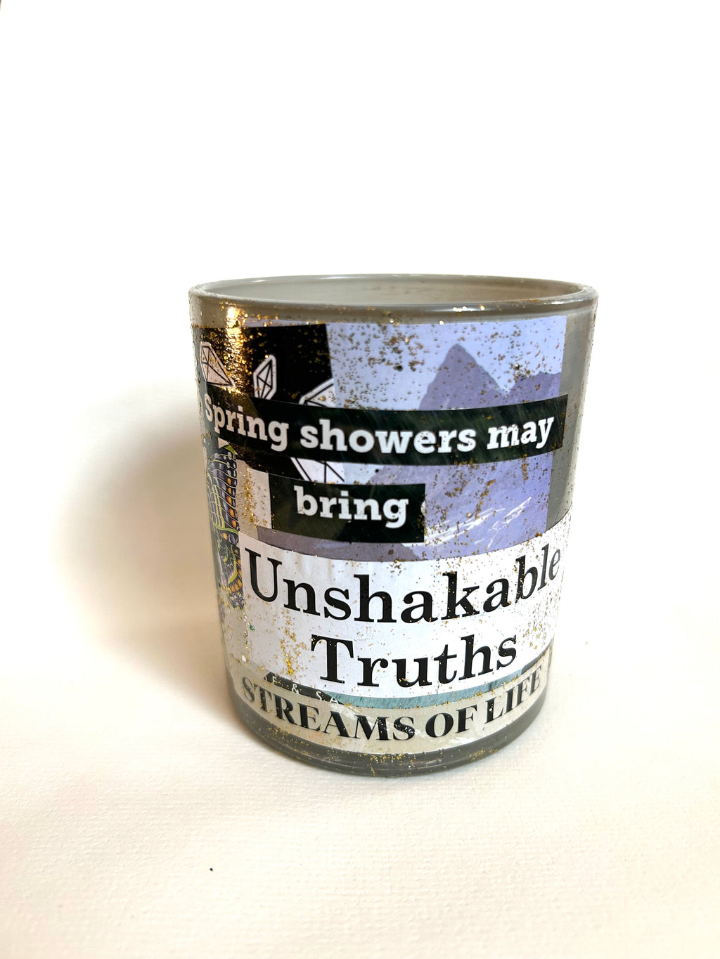 Constance Wilde Upcycled Collage Poetry Candle - Spring Showers