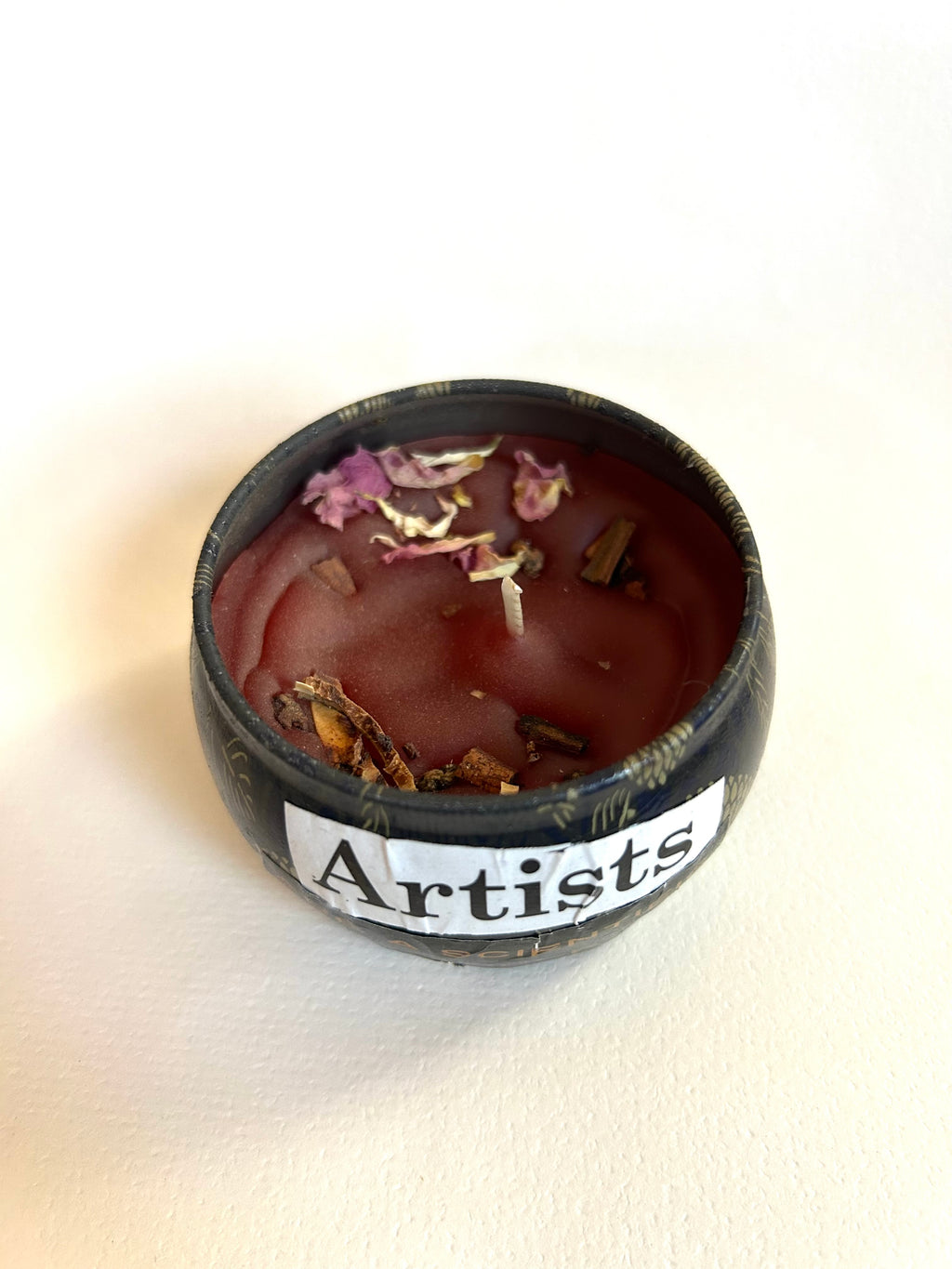 Constance Wilde Upcycled Collage Poetry Candle - Artists