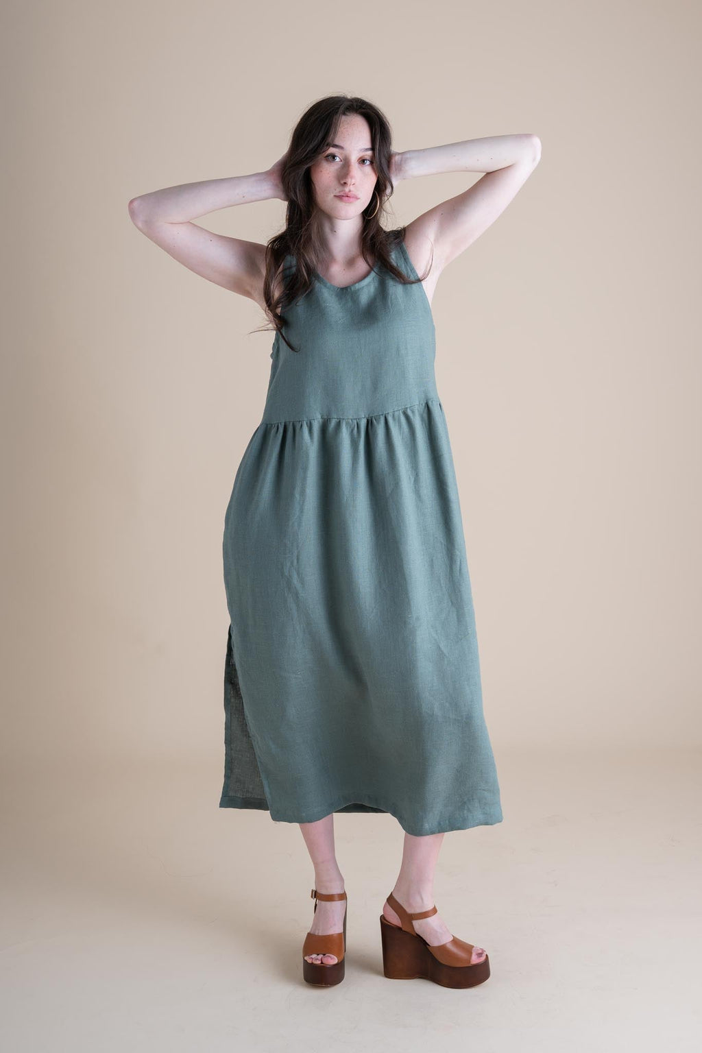 Hawthorn Dress (Updated) in Agave