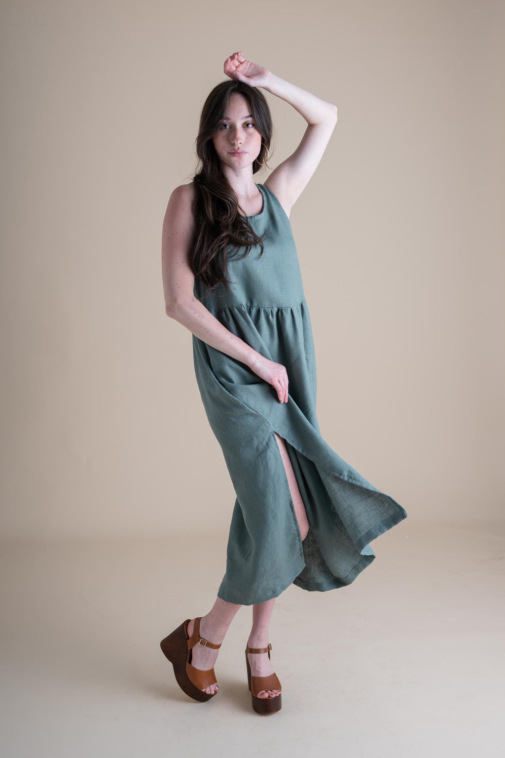 Hawthorn Dress (Updated) in Agave