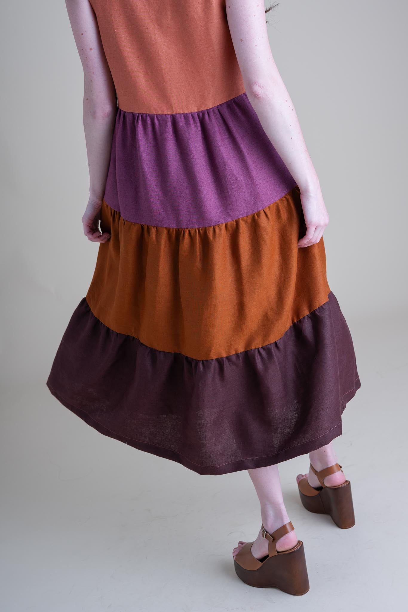 willow linen dress Willow Cap Sleeve Linen Midi Dress