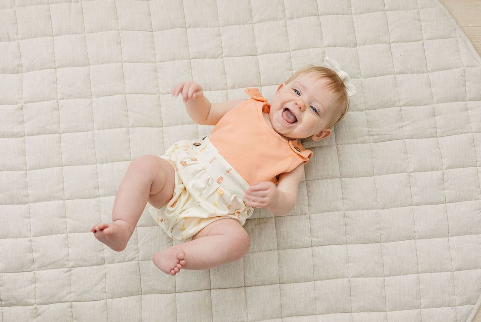 GOTS Certified Organic Cotton Bubble Romper - Boho Floral